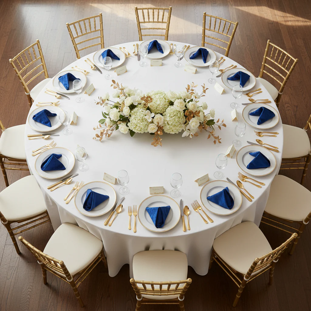 Velvet 20"x20" Linen Napkin - Royal Blue - Image 2