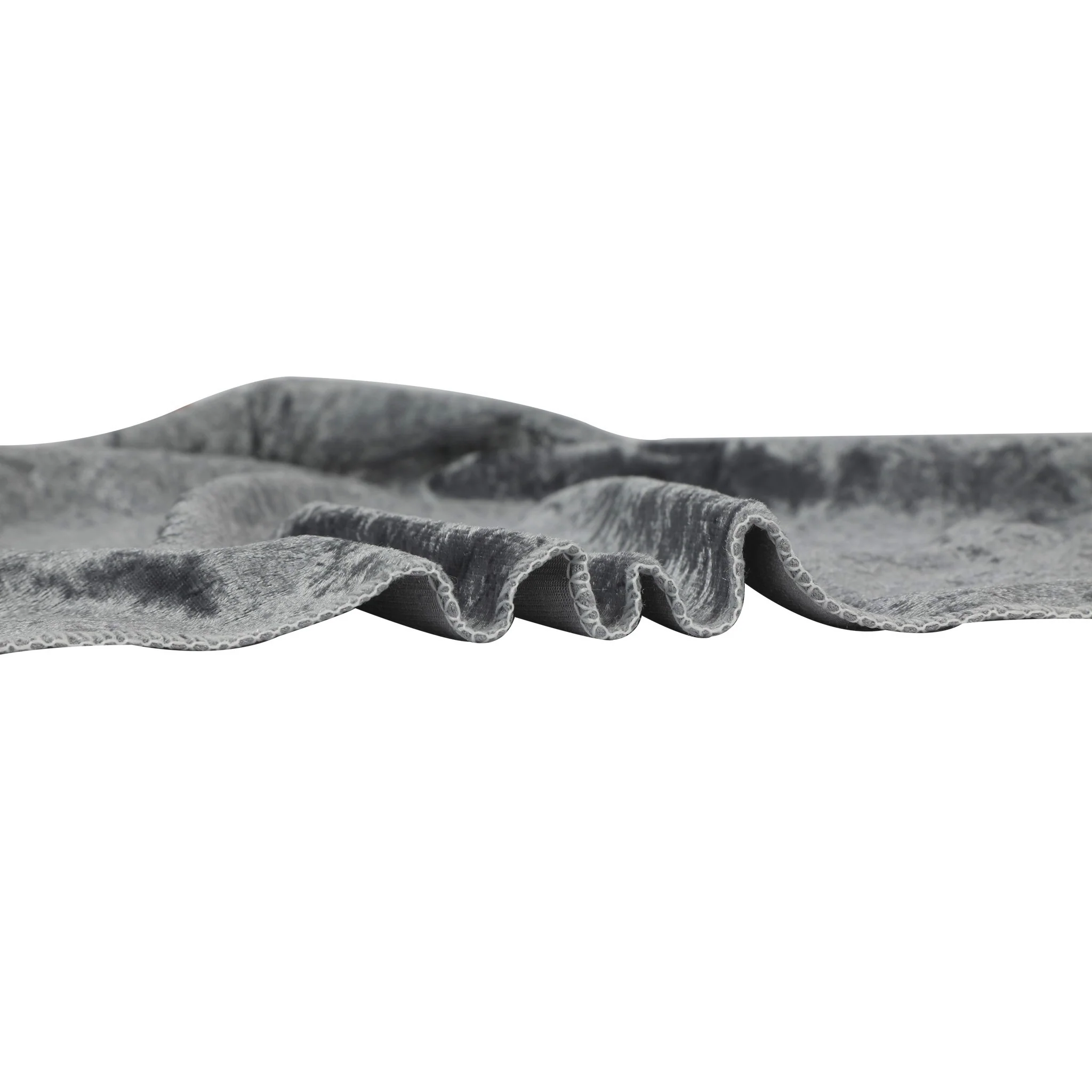 Velvet 8ft H x 52" W Drape/Backdrop Curtain Panel - Charcoal - Image 5