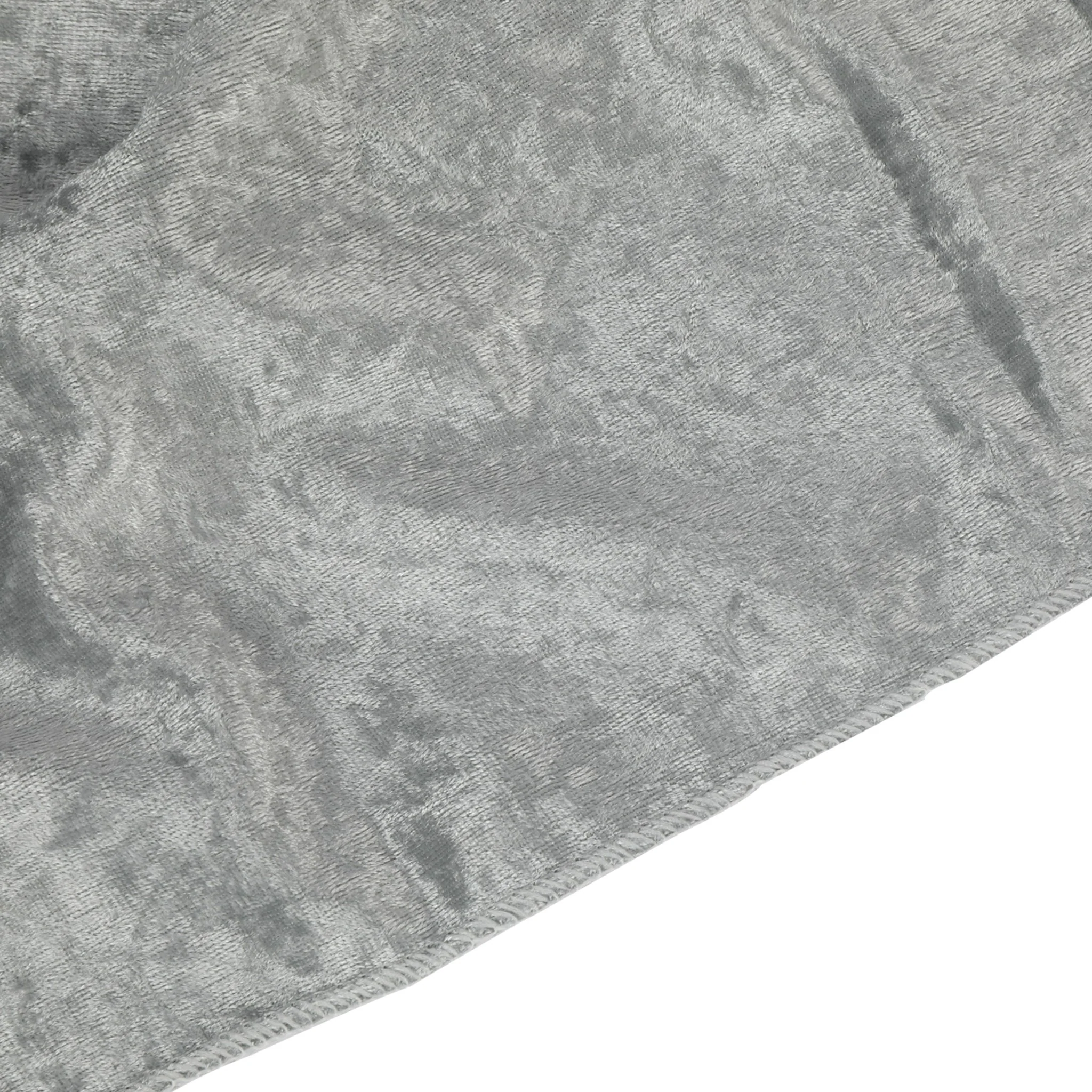 Velvet 8ft H x 52" W Drape/Backdrop Curtain Panel - Silver - Image 4