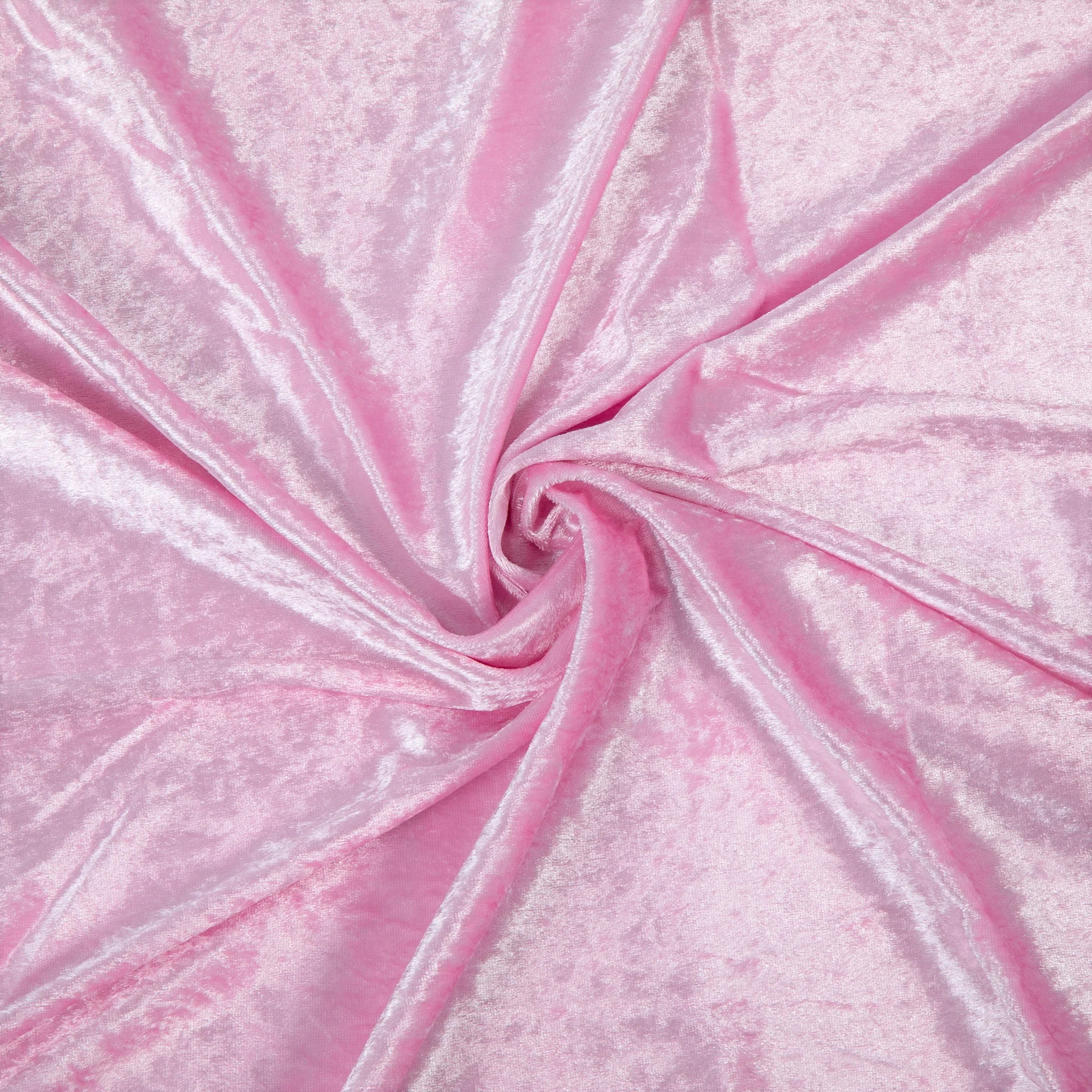 Velvet 90"x132" Rectangular Tablecloth - Pink - Image 7
