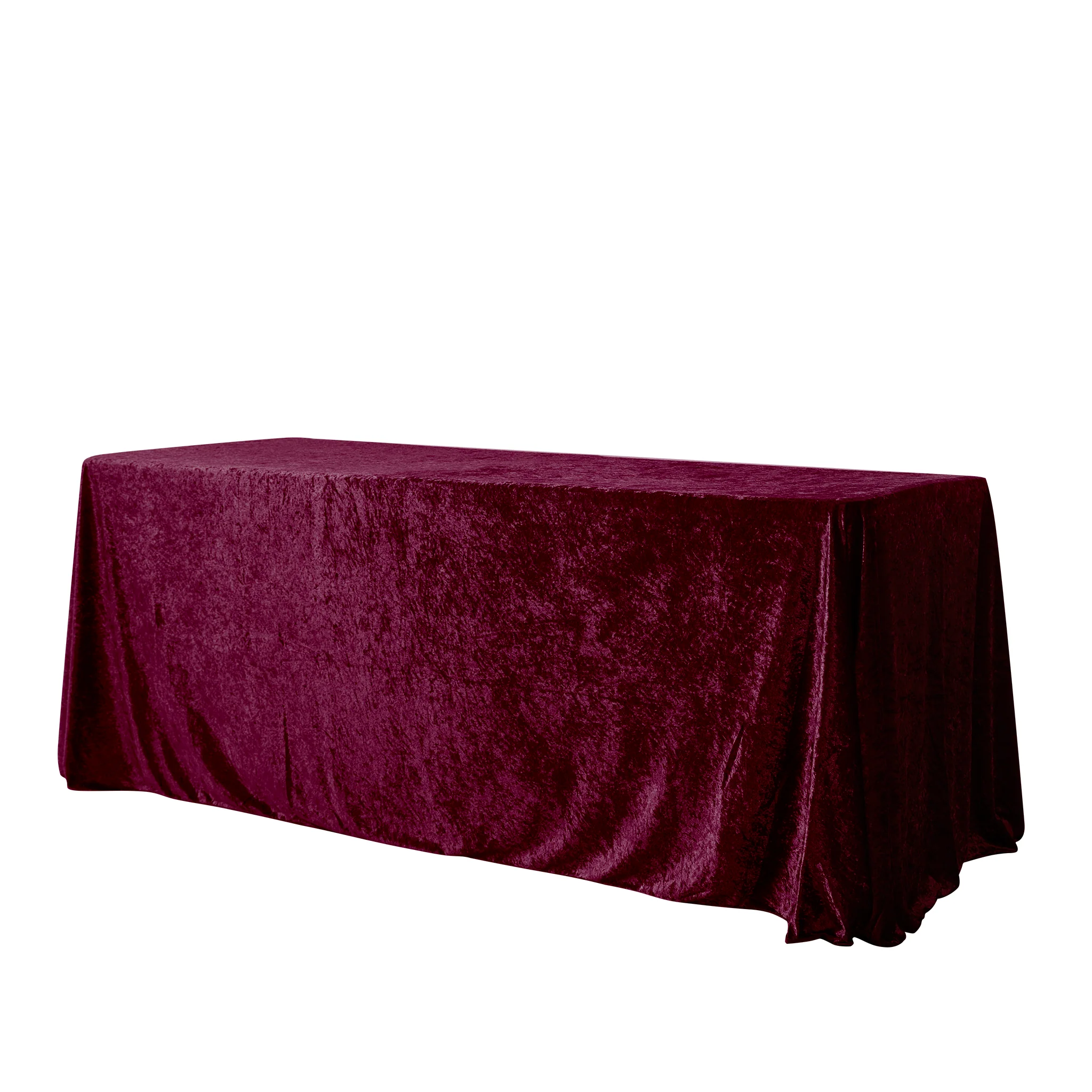 Velvet 90"x132" Rectangular Tablecloth - Cabernet
