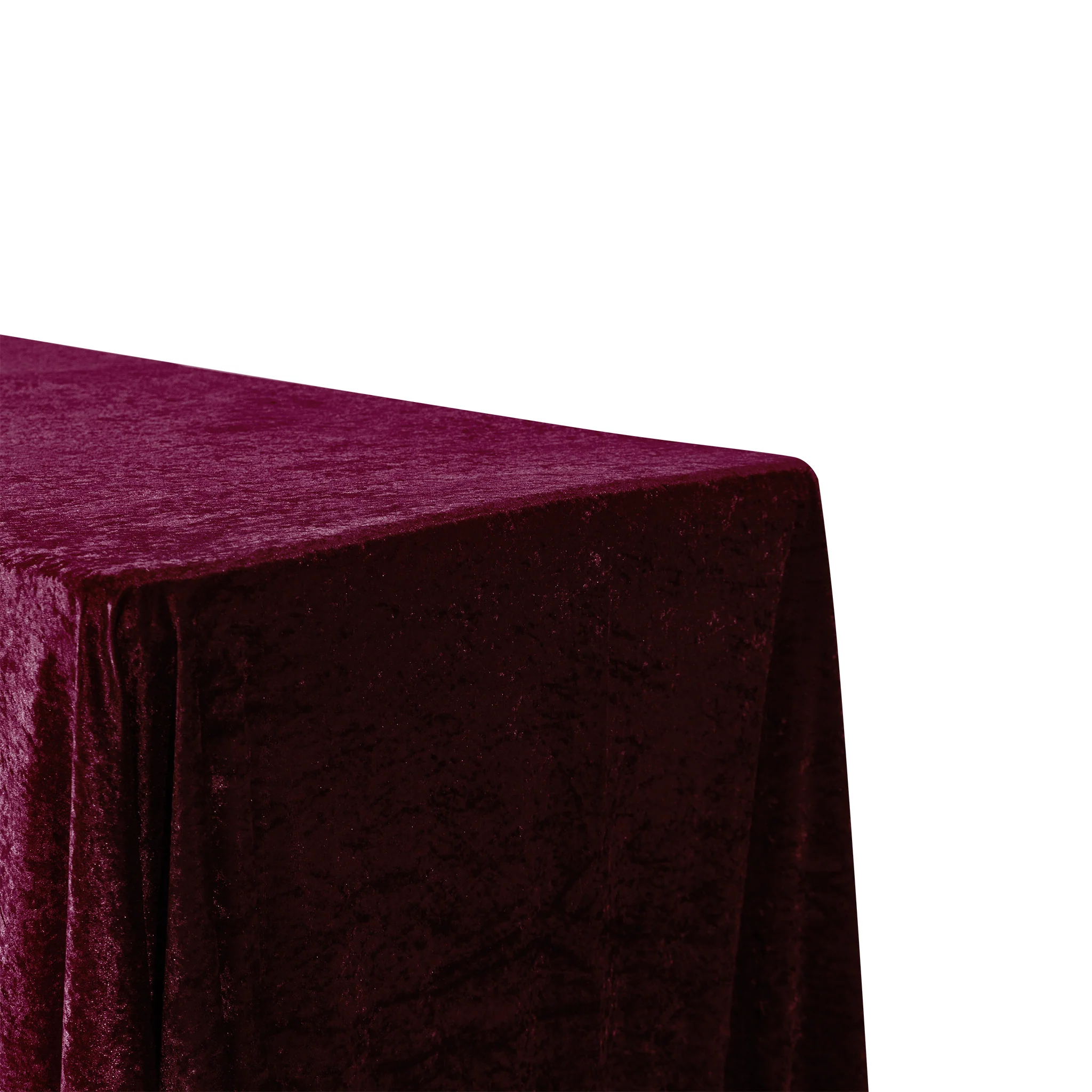 Velvet 90"x132" Rectangular Tablecloth - Cabernet - Image 2
