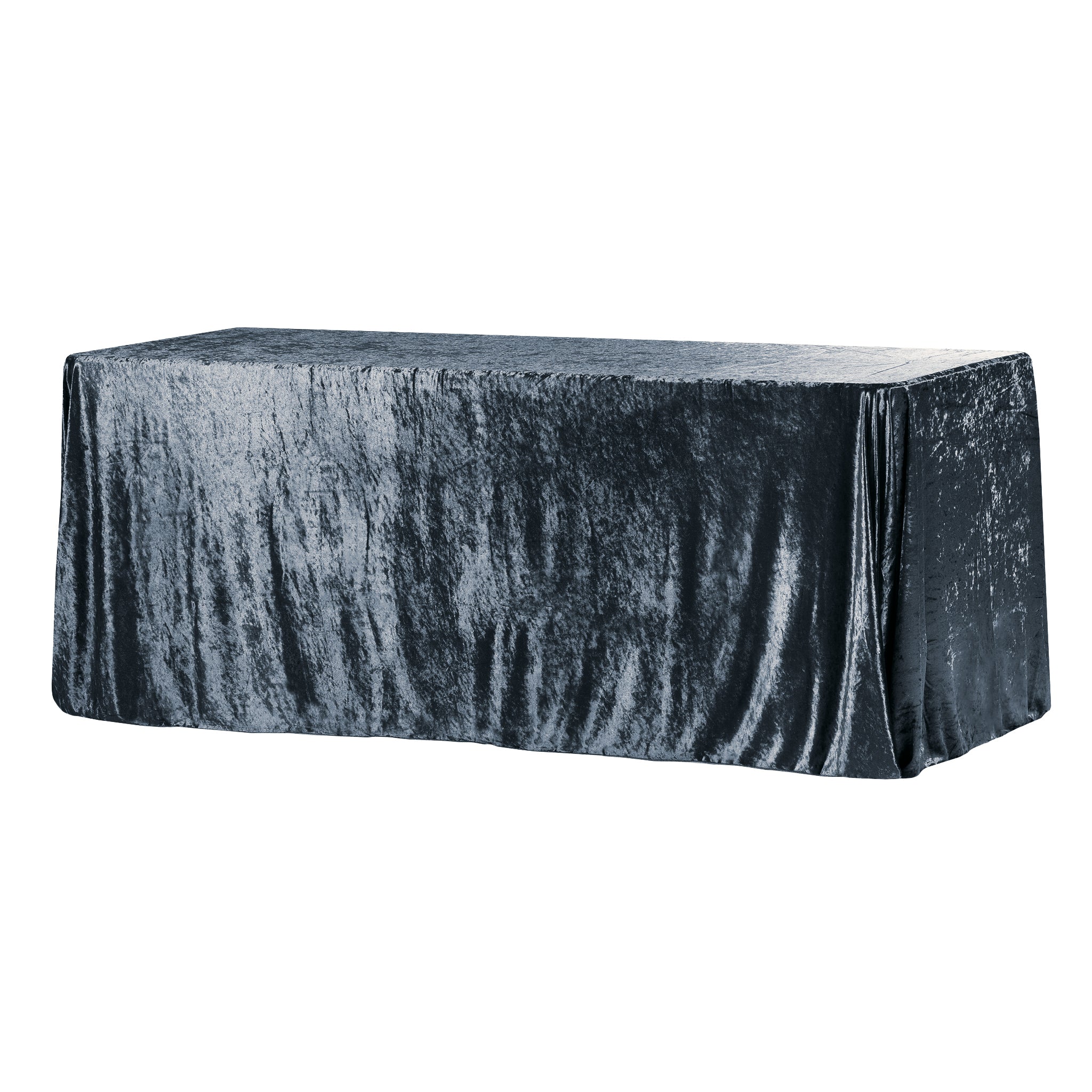 Velvet 90"x132" Rectangular Tablecloth - Dark Slate Blue