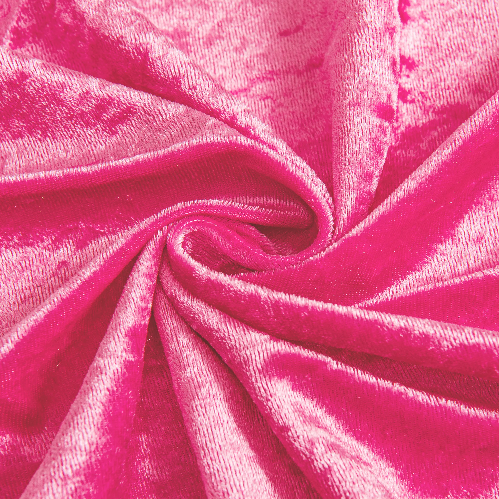 Velvet 90"x132" Rectangular Tablecloth - Fuchsia - Image 2