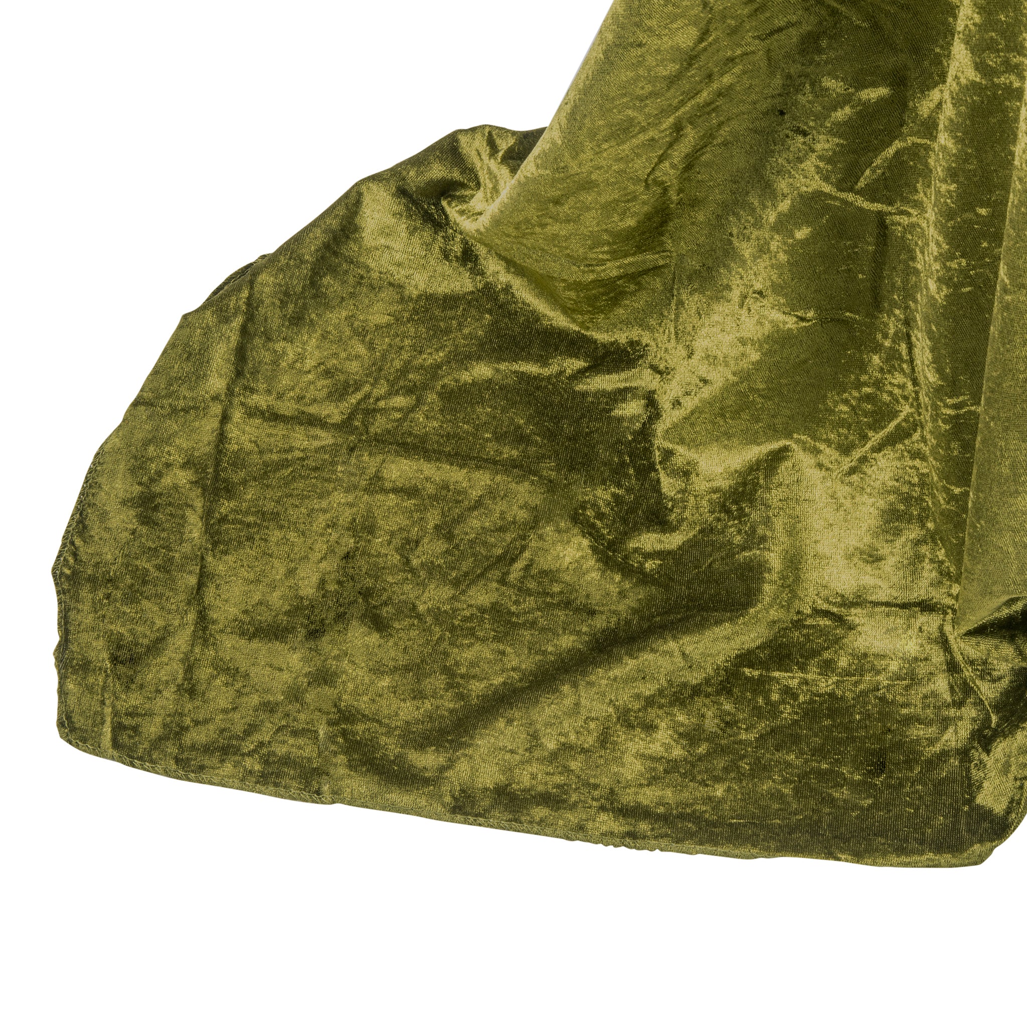 Velvet 90"x132" Rectangular Tablecloth - Olive Green - Image 6