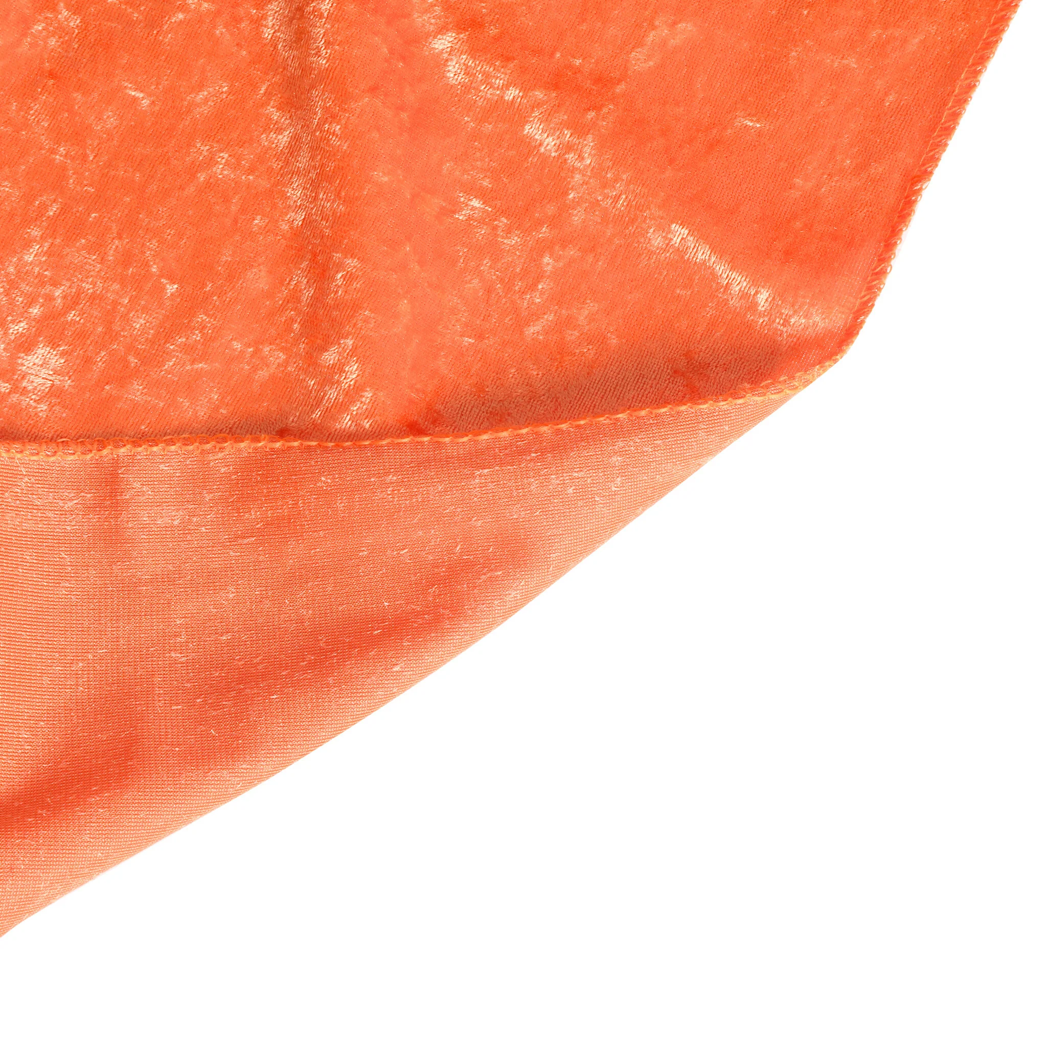 Velvet 90"x132" Rectangular Tablecloth - Orange - Image 5