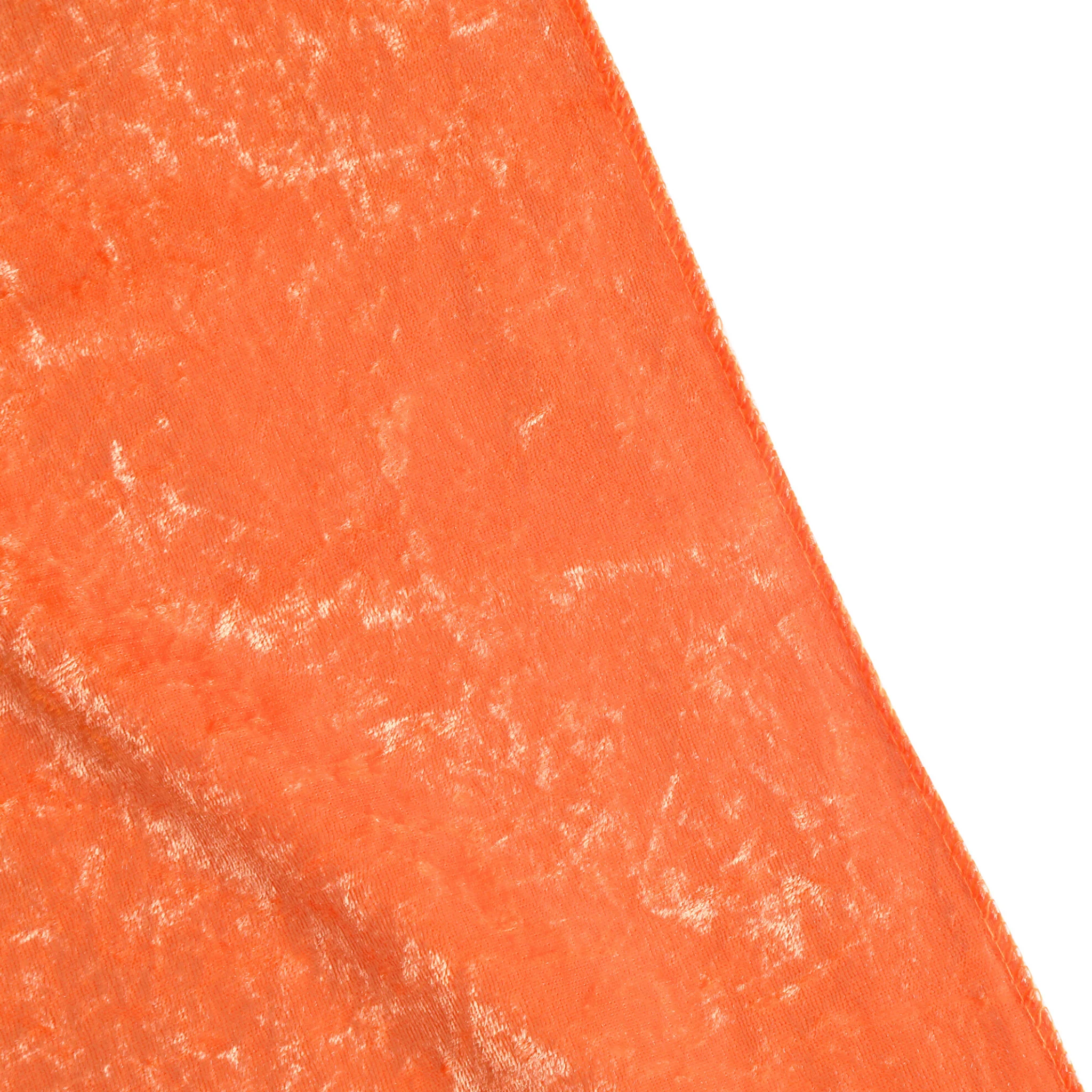Velvet 90"x132" Rectangular Tablecloth - Orange - Image 6