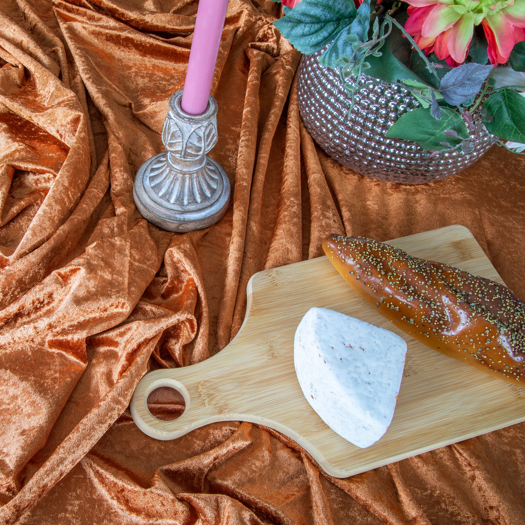 Velvet 90"x132" Rectangular Tablecloth - Terracotta - Image 3