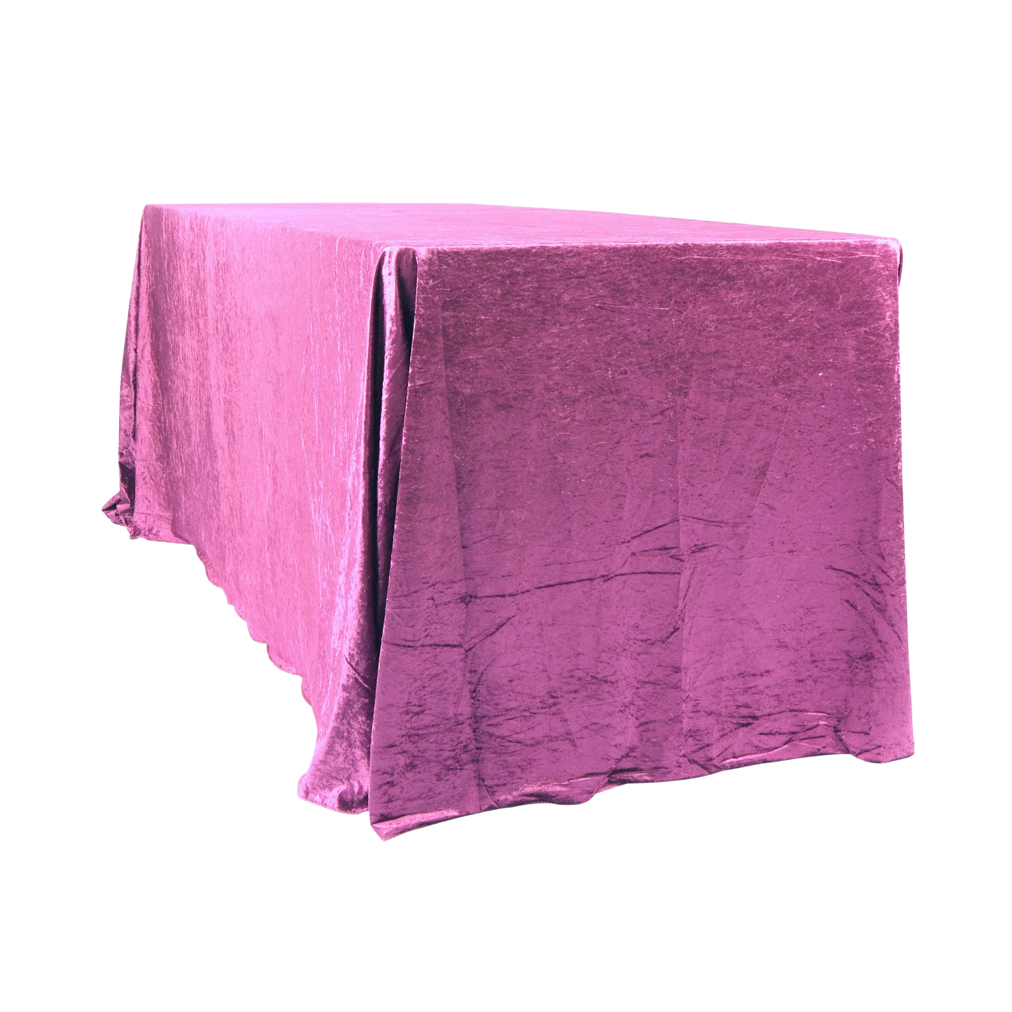 Velvet 90"x132" Rectangular Tablecloth - Violet - Image 3