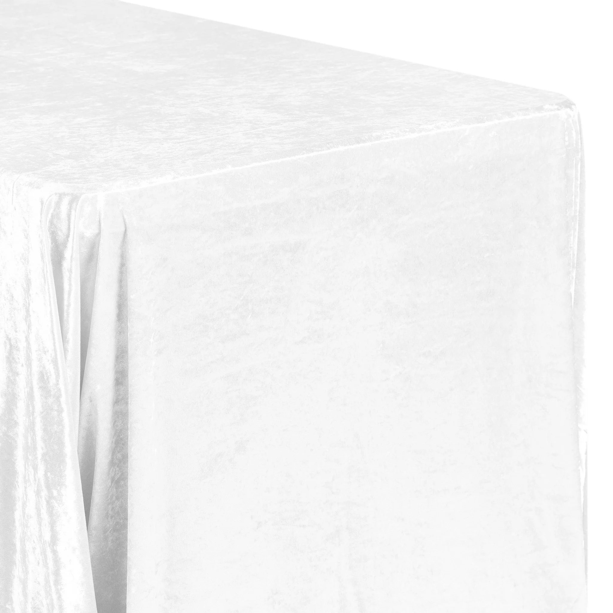 Velvet 90"x132" Rectangular Tablecloth - White - Image 5