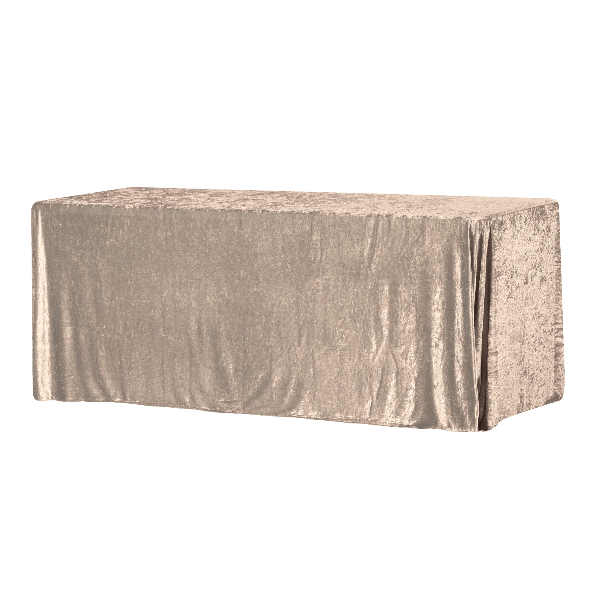 Velvet 90"x132" Rectangular Tablecloth - Beige