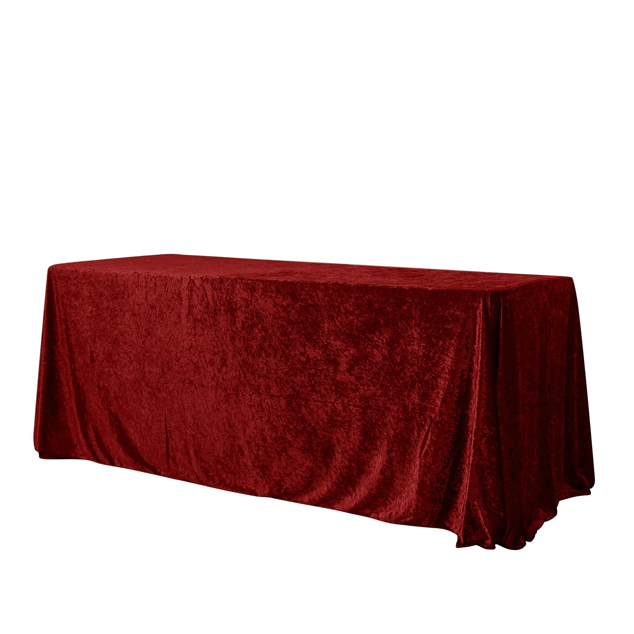 Velvet 90"x156" Rectangular Tablecloth - Apple Red