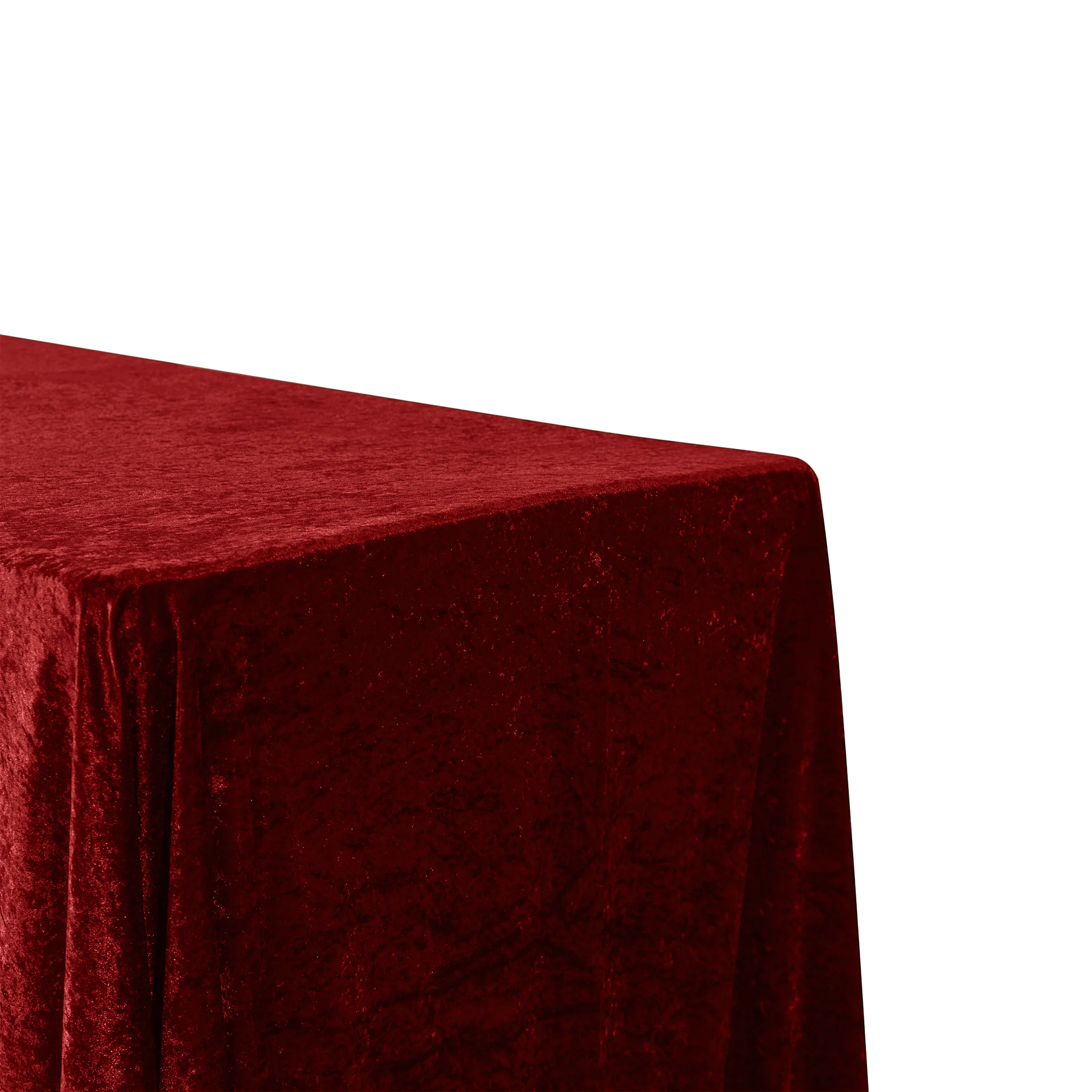 Velvet 90"x156" Rectangular Tablecloth - Apple Red - Image 4