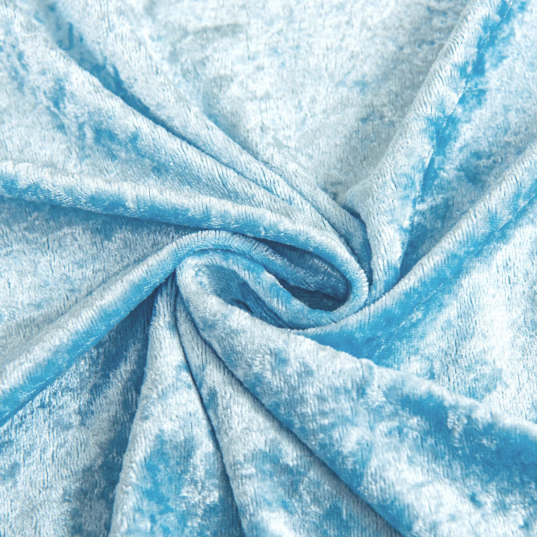 Velvet 90"x156" Rectangular Tablecloth - Baby Blue - Image 2