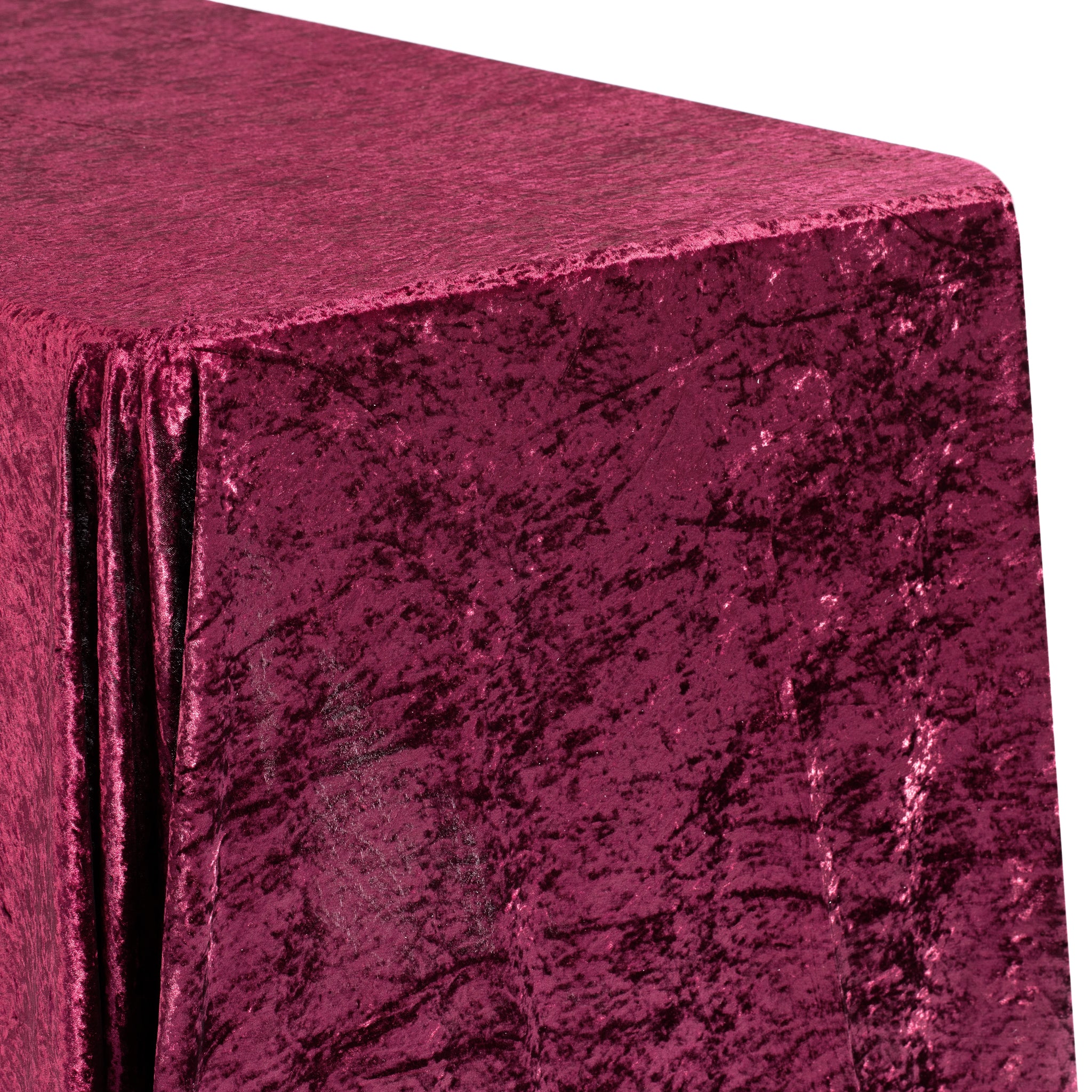 Velvet 90"x156" Rectangular Tablecloth - Burgundy - Image 2