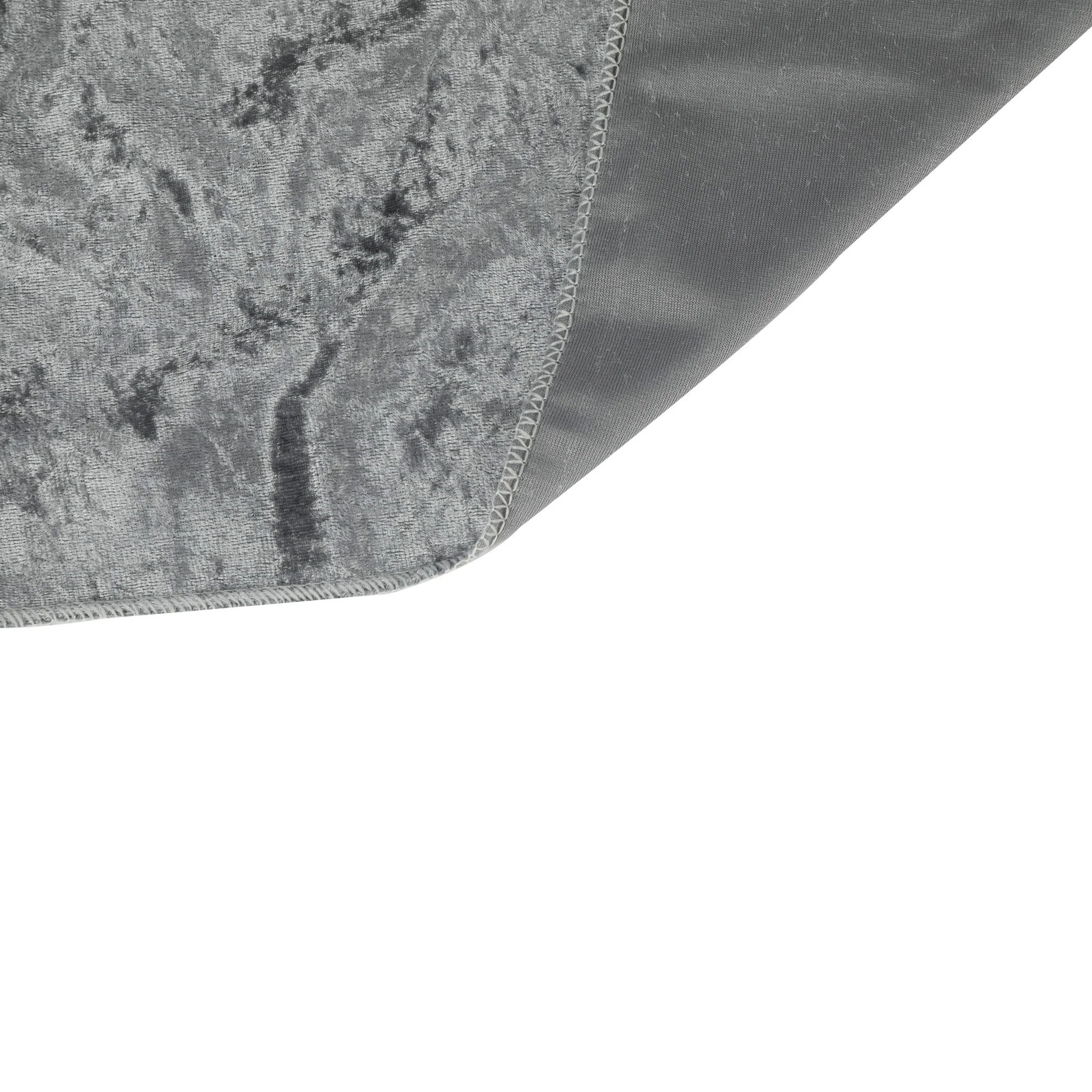 Velvet 90"x156" Rectangular Tablecloth - Charcoal - Image 6