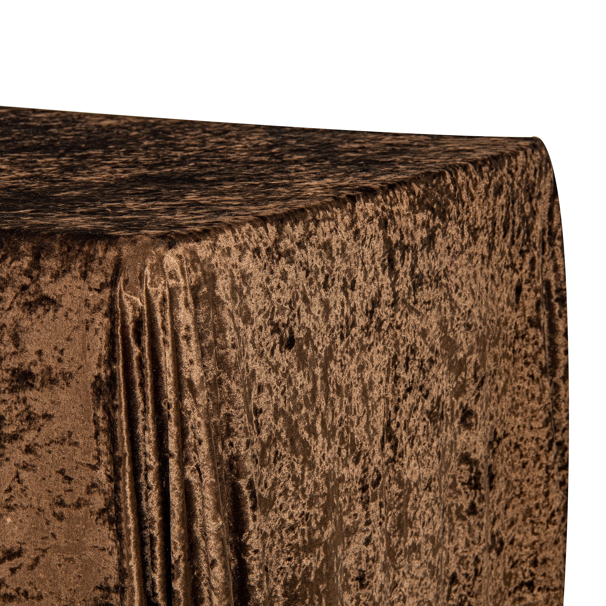 Velvet 90"x156" Rectangular Tablecloth - Chocolate - Image 5