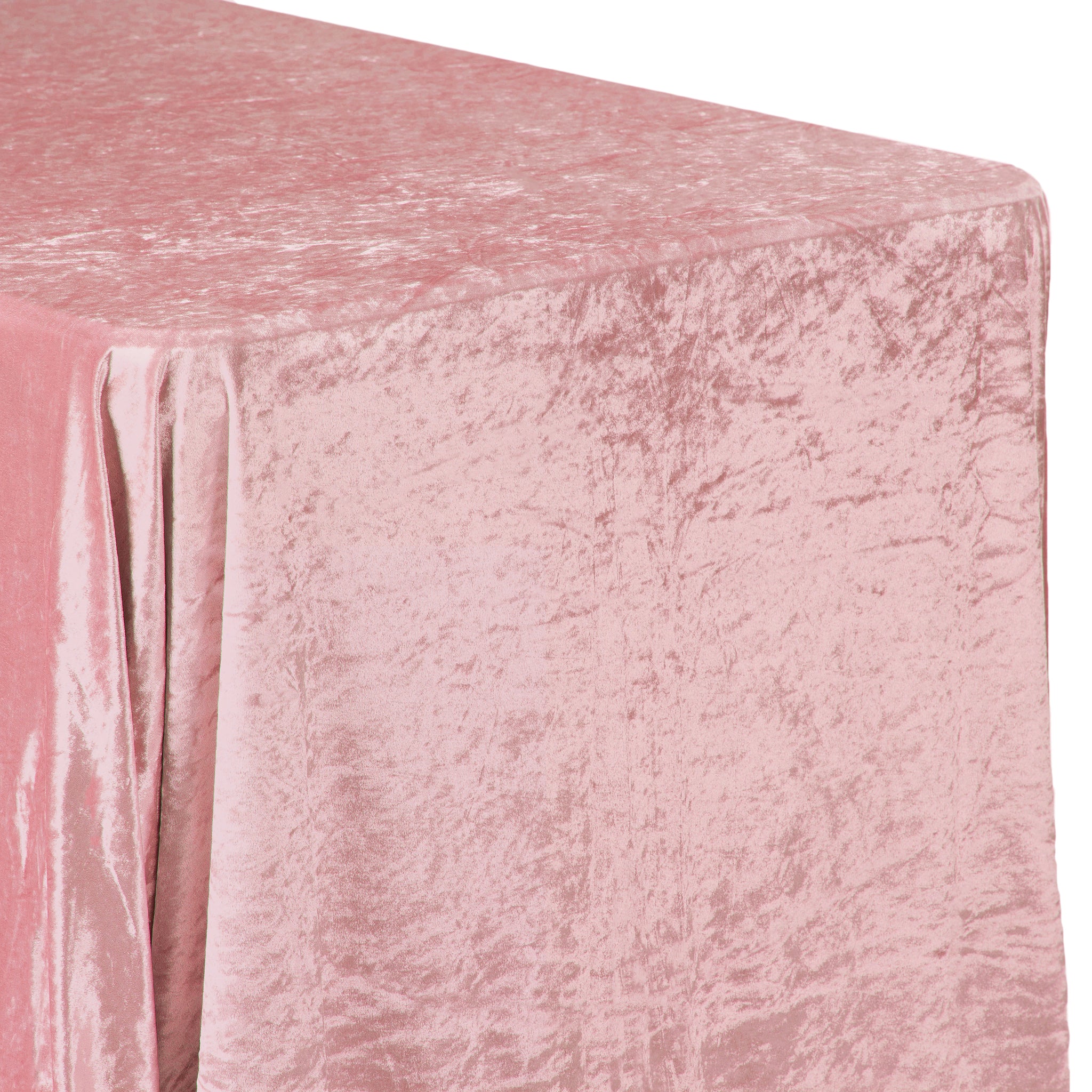 Velvet 90"x156" Rectangular Tablecloth - Dusty Rose/Mauve - Image 4