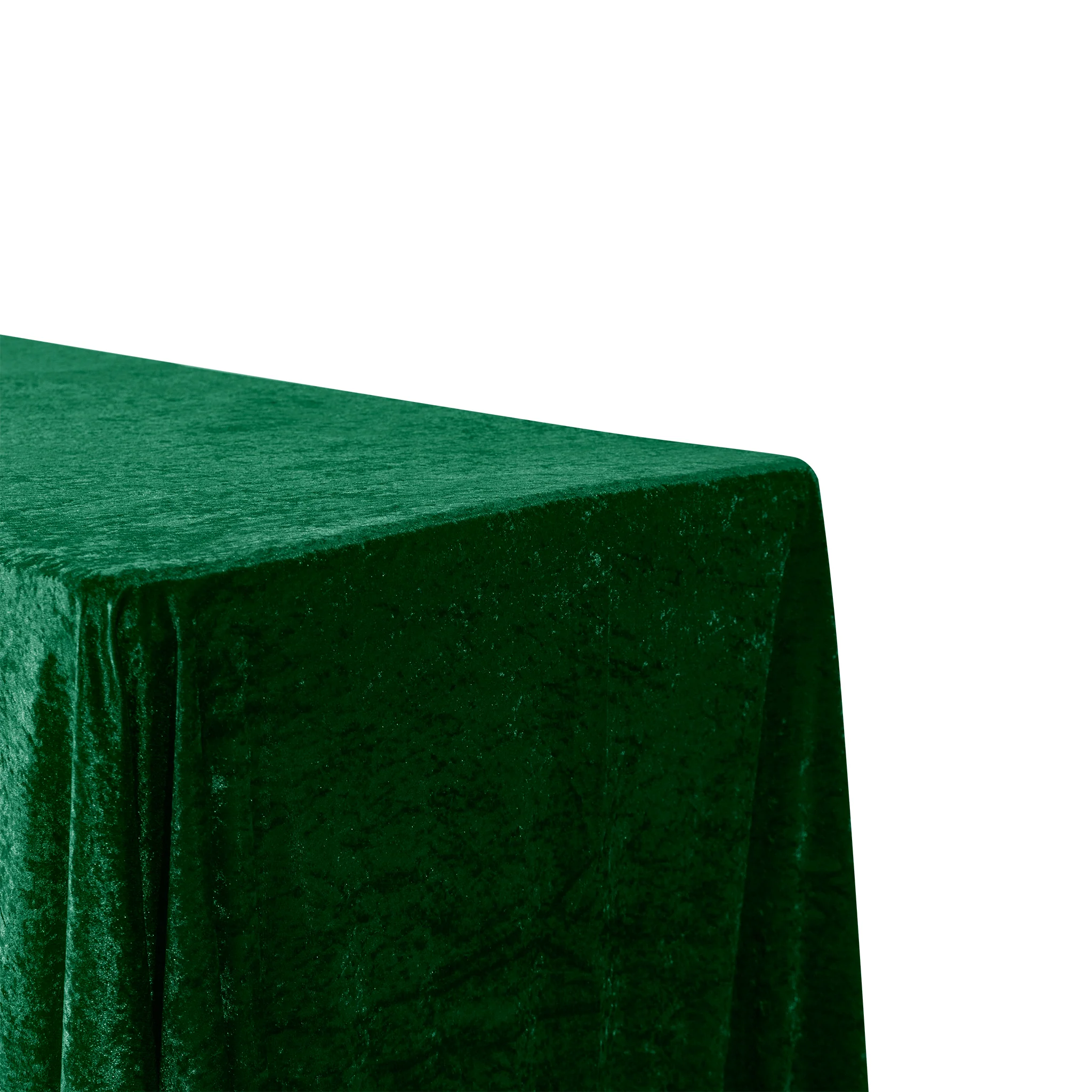 Velvet 90"x156" Rectangular Tablecloth - Forest Green - Image 2