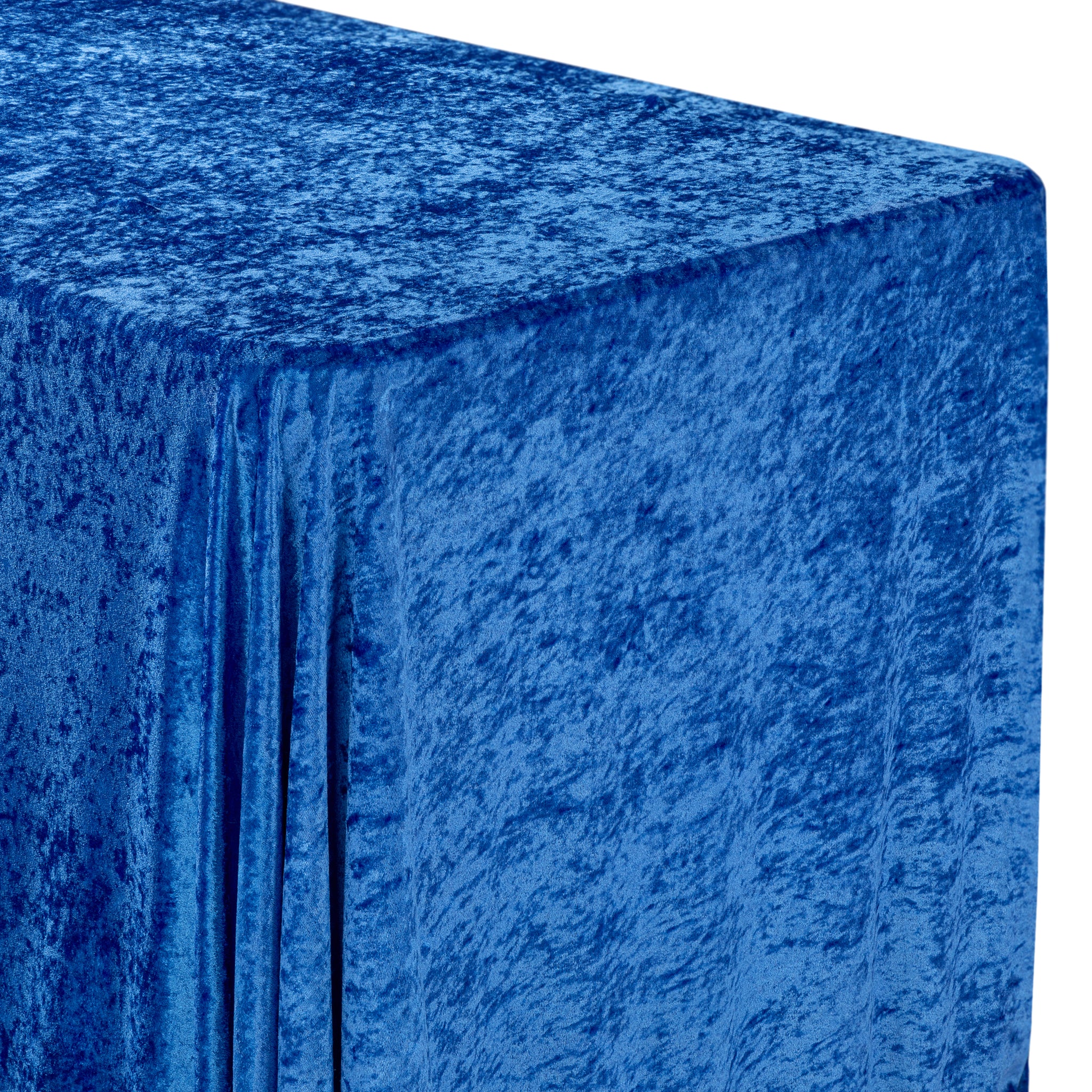 Velvet 90"x156" Rectangular Tablecloth - Royal Blue - Image 4