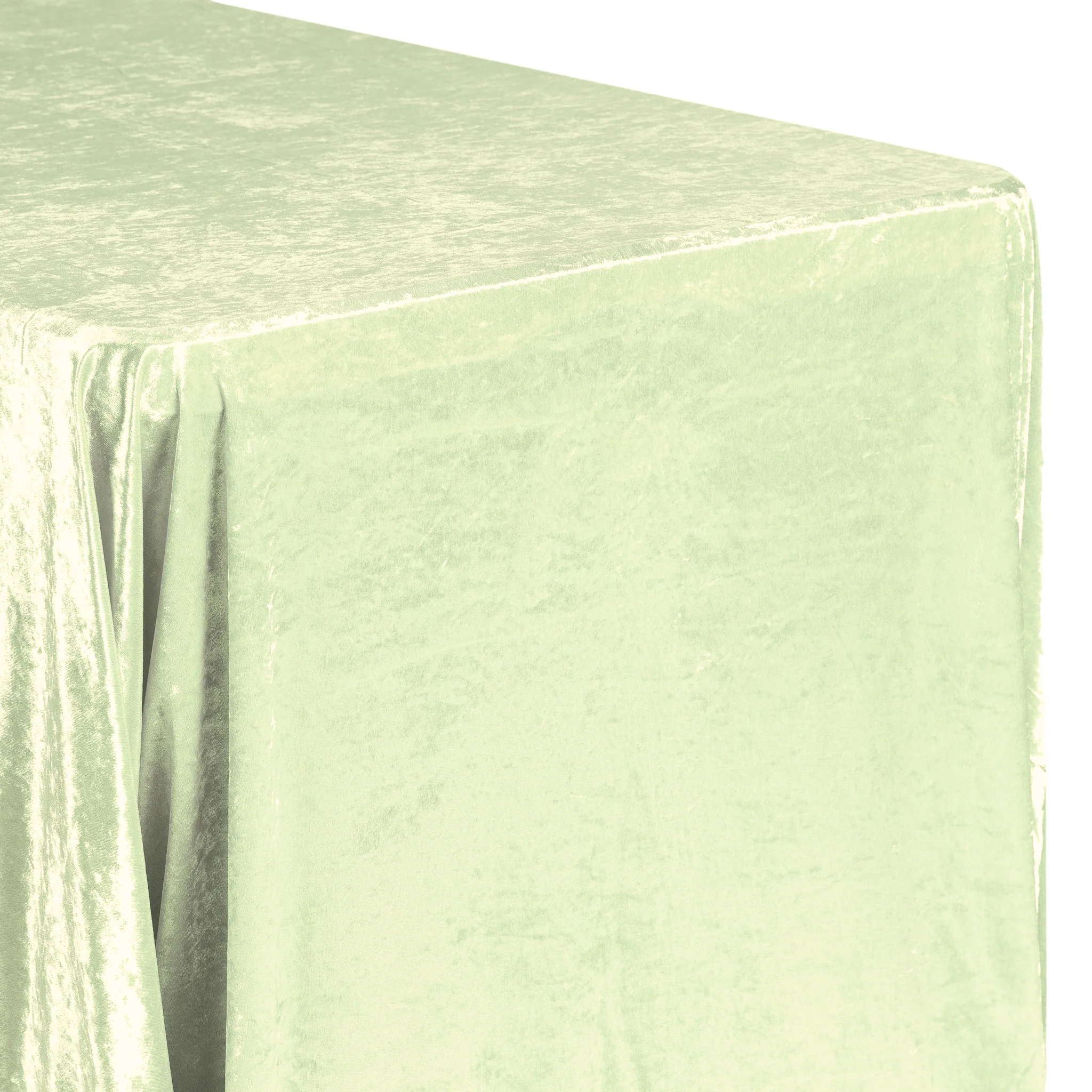 Velvet 90"x156" Rectangular Tablecloth - Sage Green - Image 3
