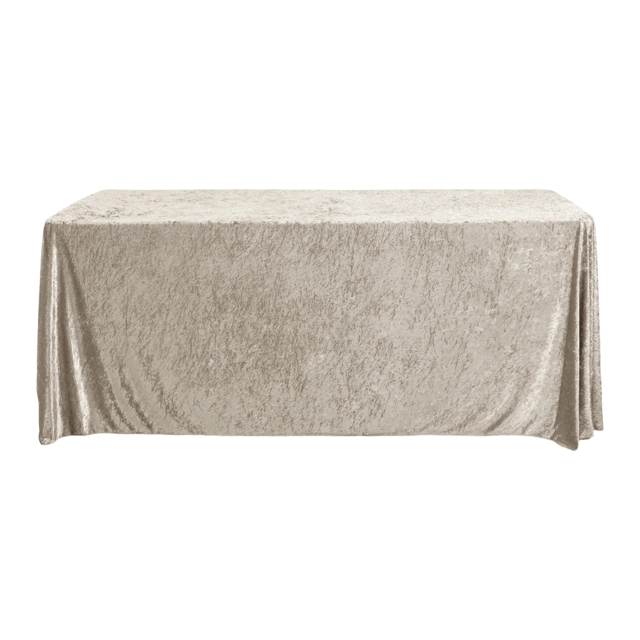 Velvet 90"x156" Rectangular Tablecloth - Taupe