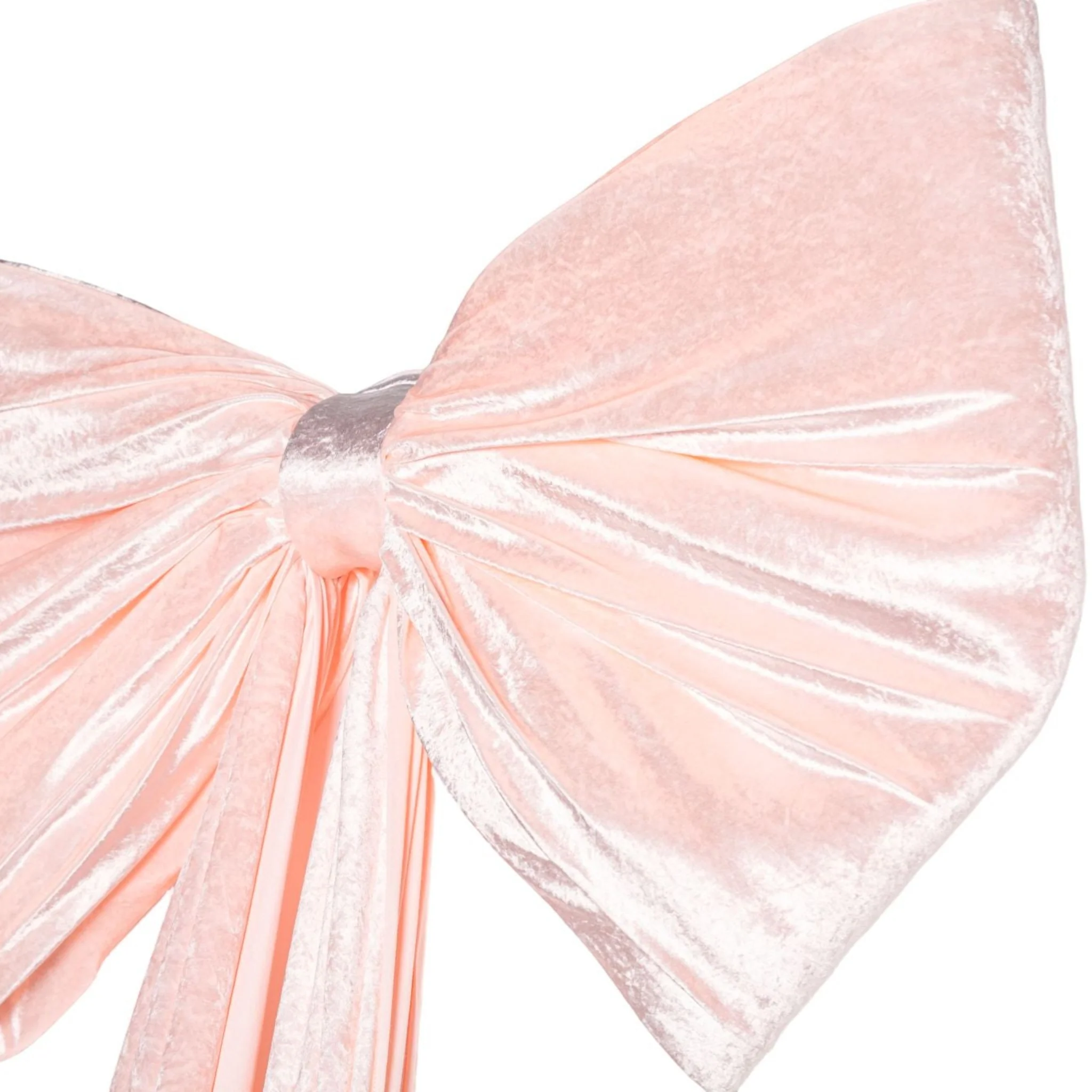 XL Velvet Giant Fabric Bow for Backdrop - Pastel Pink - Image 8