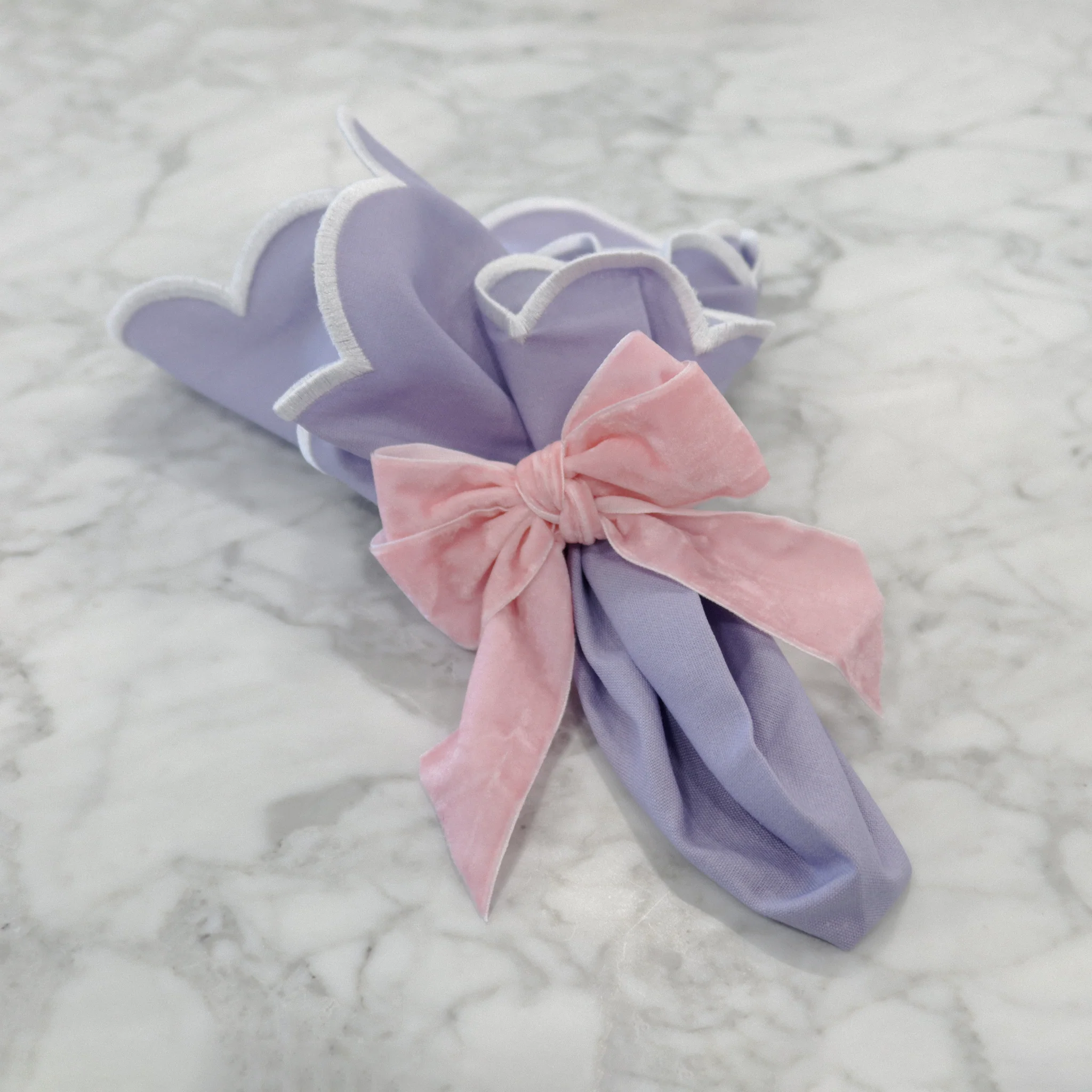 10 pc/pk Velvet Bow-Tie Napkin Ring - Pink - Image 4