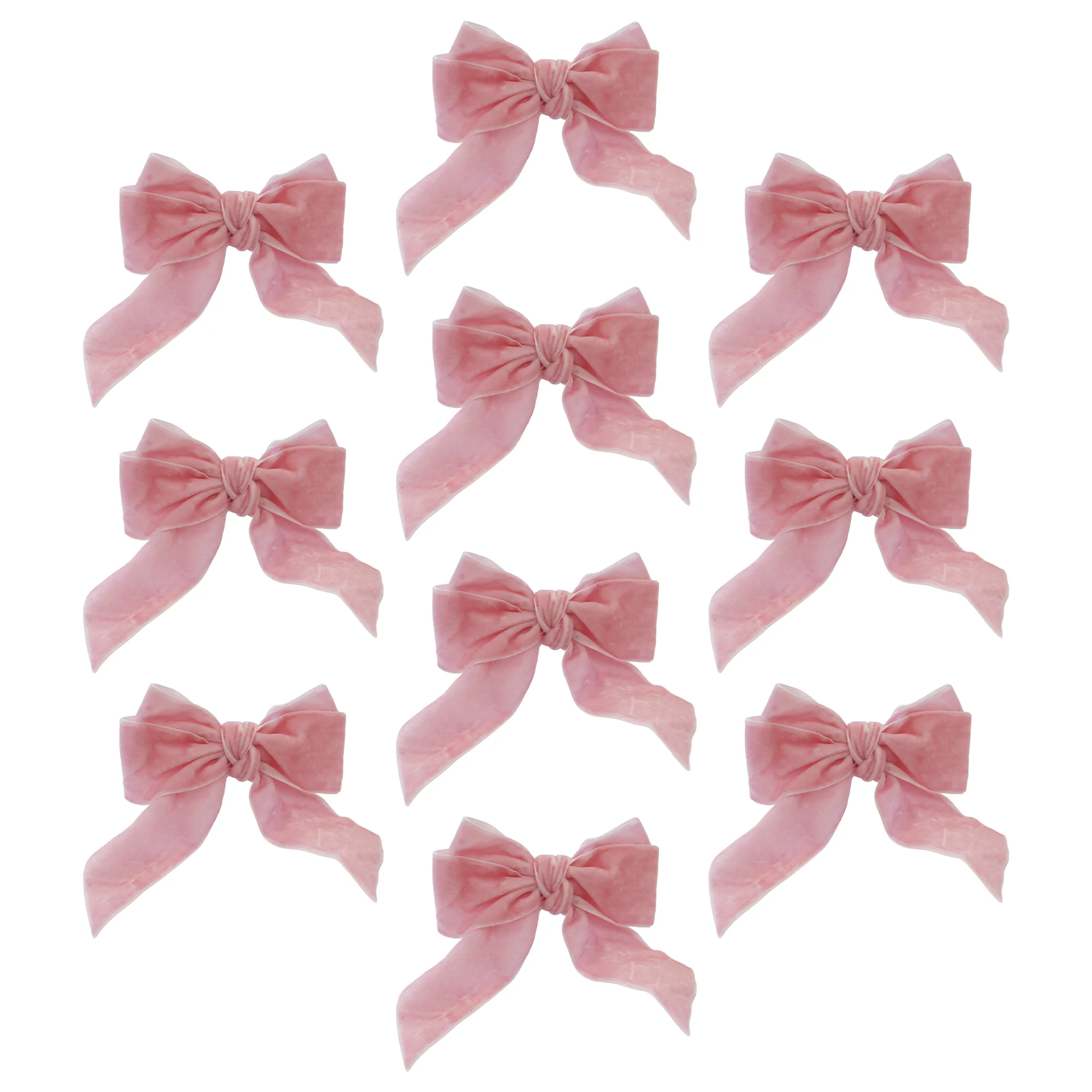 10 pc/pk Velvet Bow-Tie Napkin Ring - Pink - Image 5