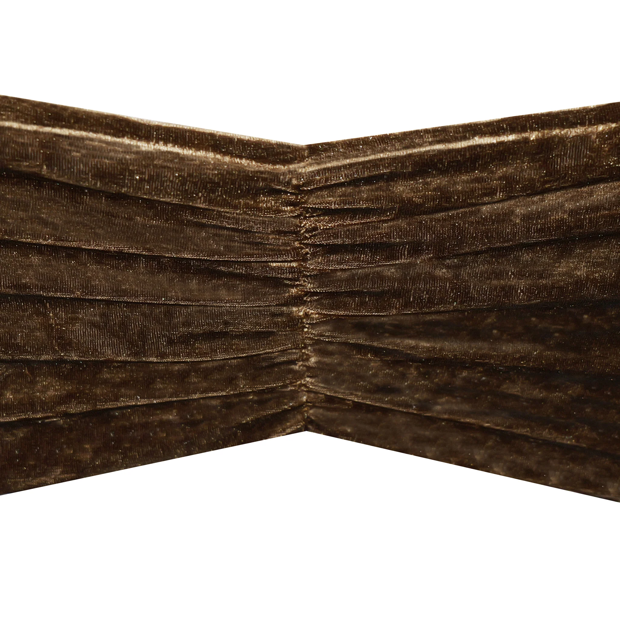 Velvet Ruffle Stretch Chair Band - Chocolate - Image 2