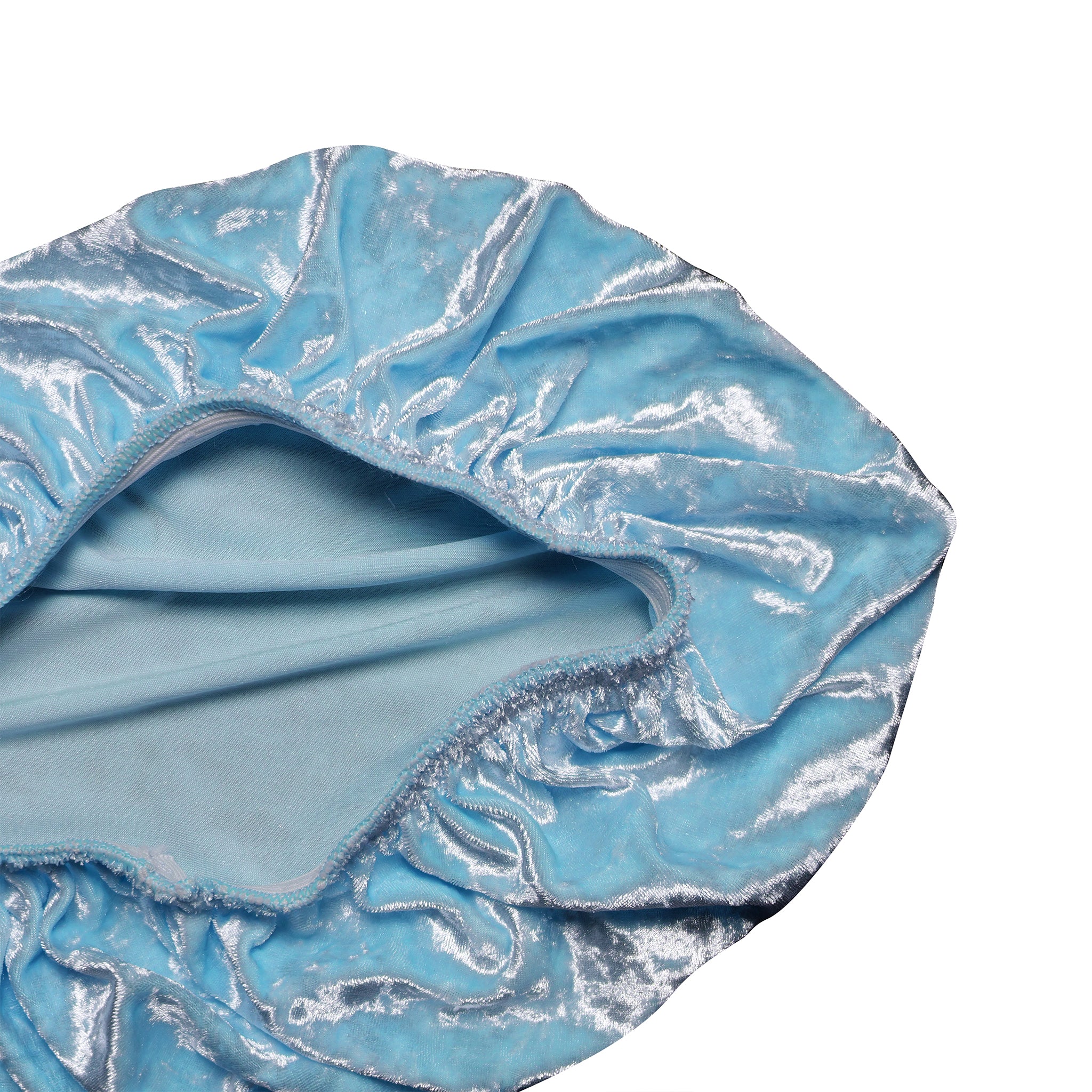 5 pcs/pk Velvet Spandex Chiavari Seat Pad Cover - Baby Blue - Image 4