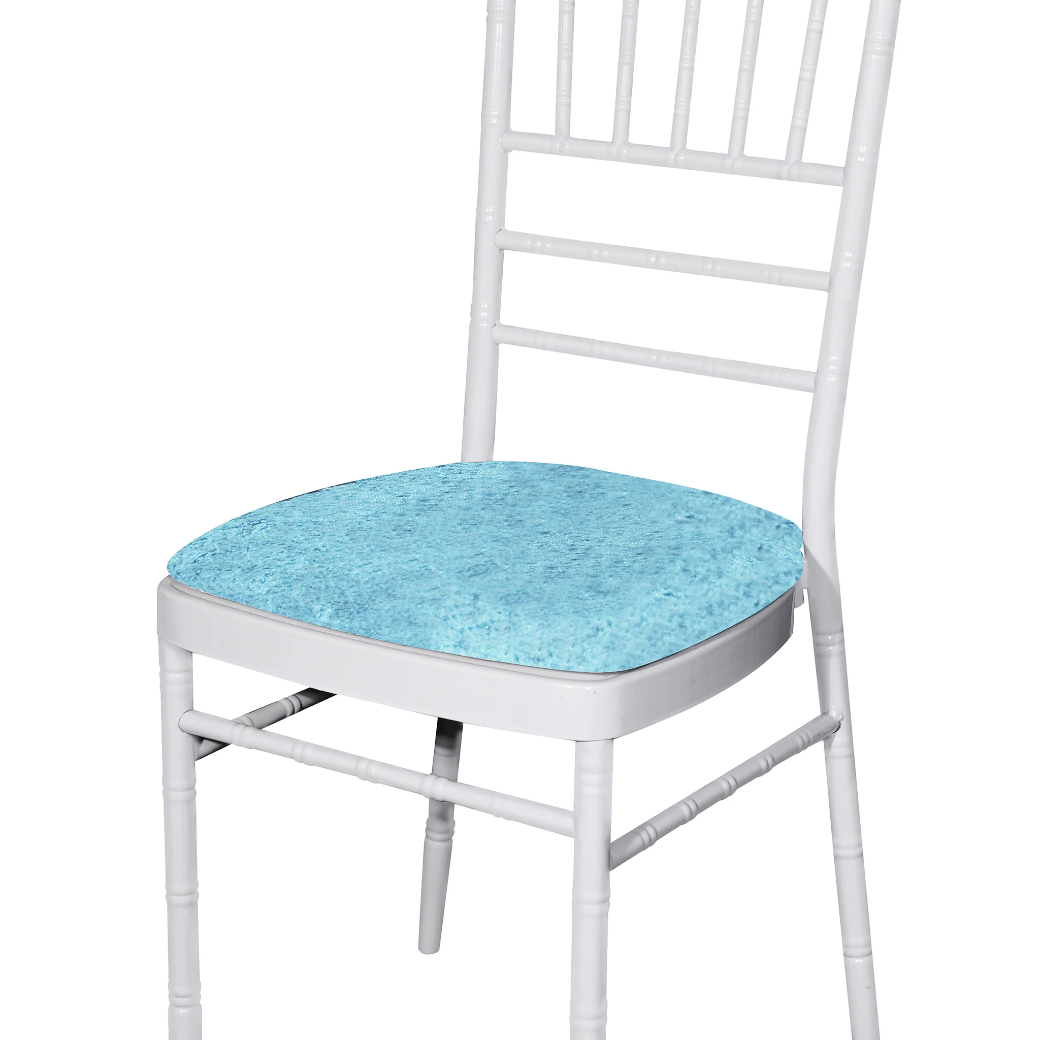 5 pcs/pk Velvet Spandex Chiavari Seat Pad Cover - Baby Blue - Image 8