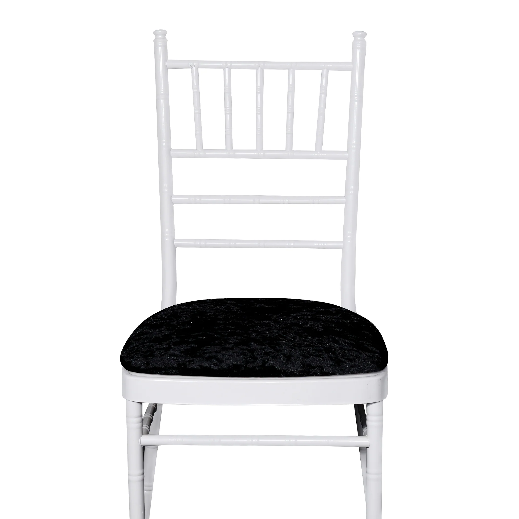 5 pcs/pk Velvet Spandex Chiavari Seat Pad Cover - Black - Image 5