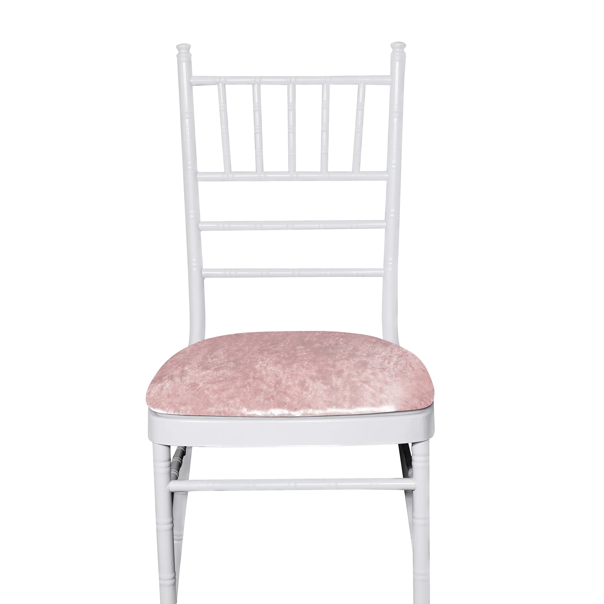 5 pcs/pk Velvet Spandex Chiavari Seat Pad Cover - Blush/Rose Gold - Image 5