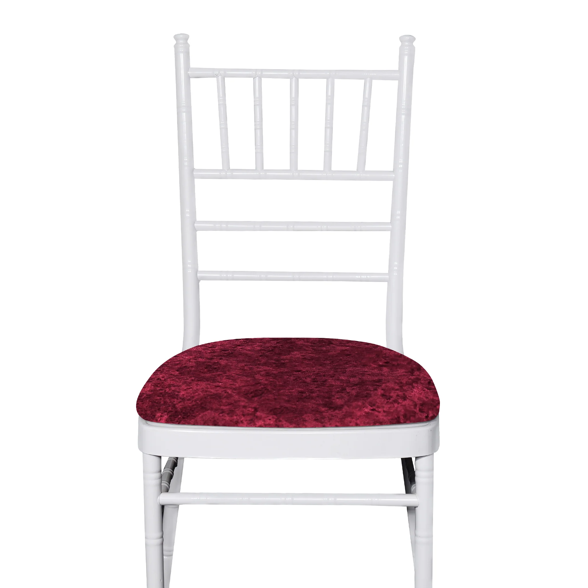 5 pcs/pk Velvet Spandex Chiavari Seat Pad Cover - Burgundy - Image 5