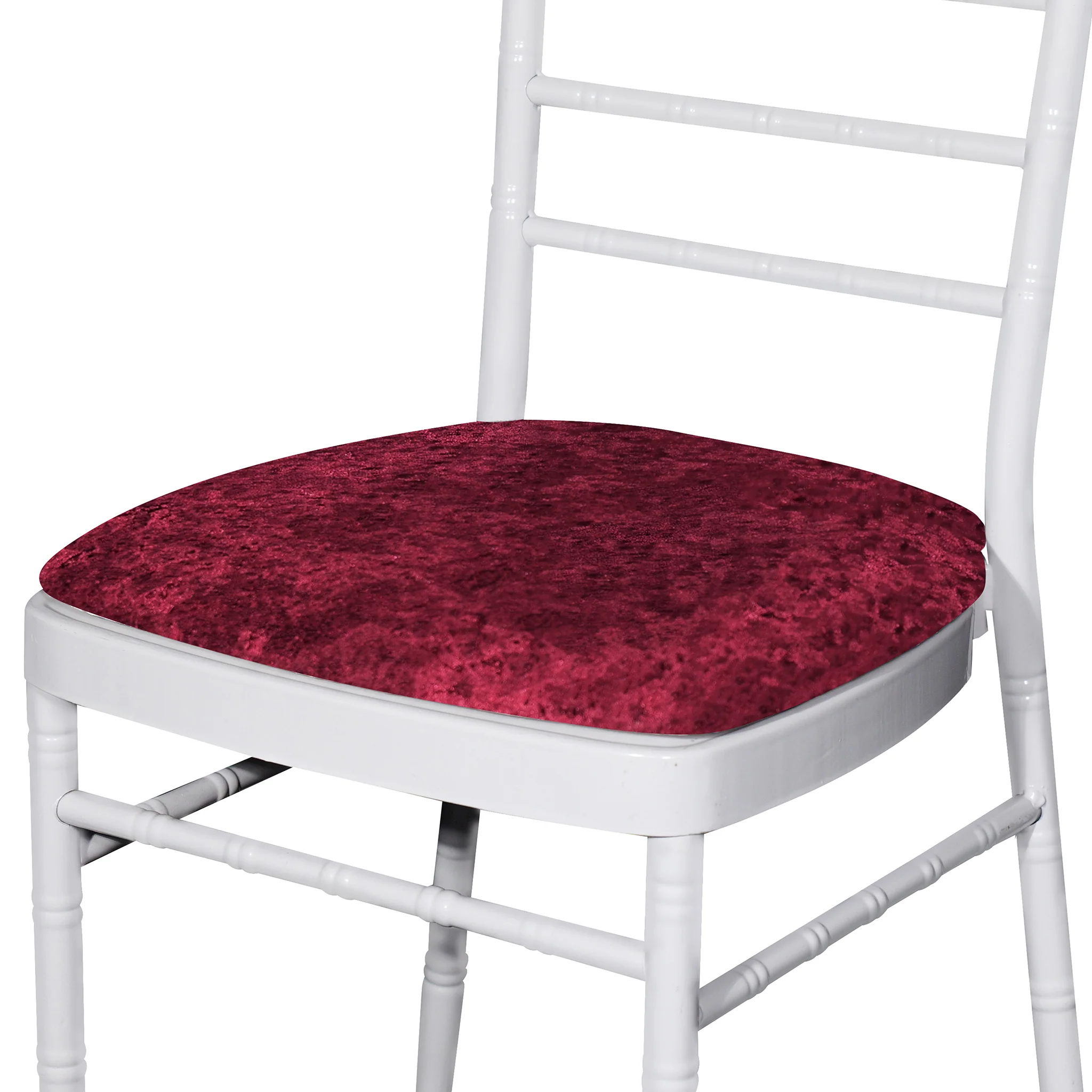 5 pcs/pk Velvet Spandex Chiavari Seat Pad Cover - Burgundy - Image 6