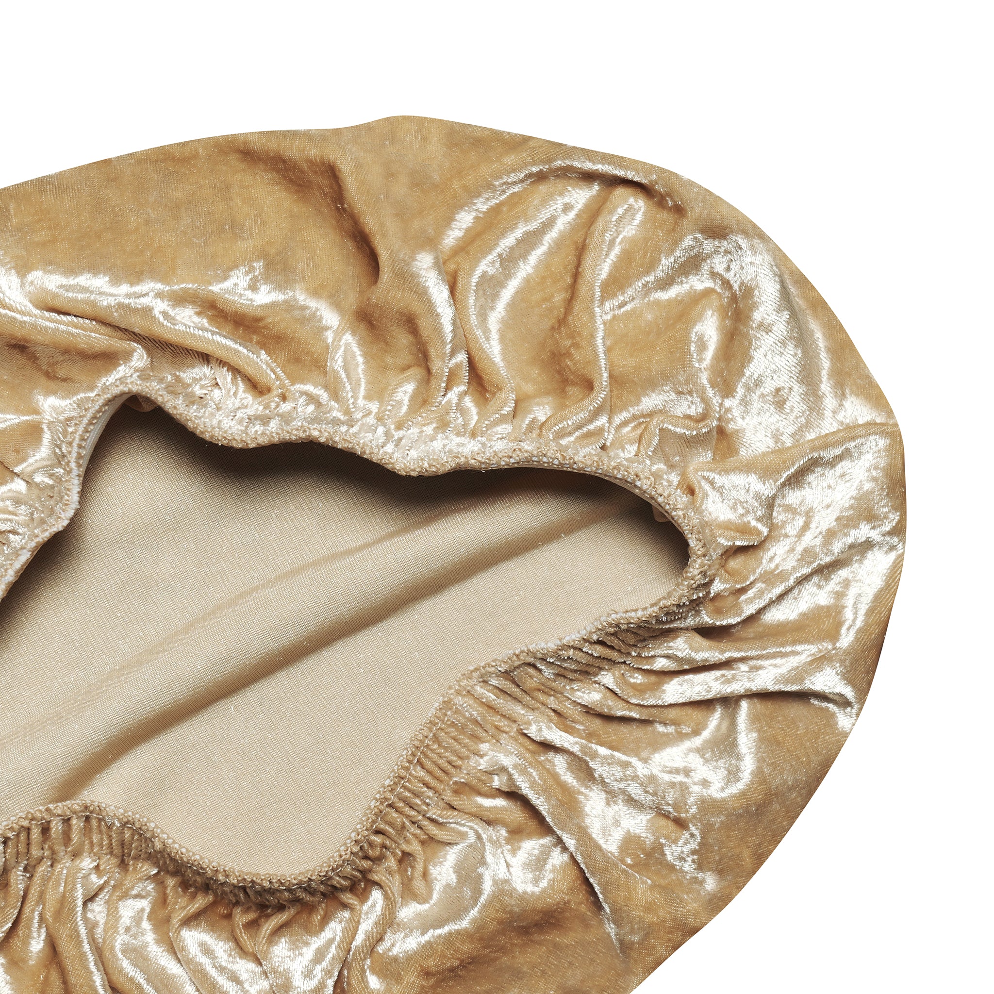 5 pcs/pk Velvet Spandex Chiavari Seat Pad Cover - Champagne - Image 4
