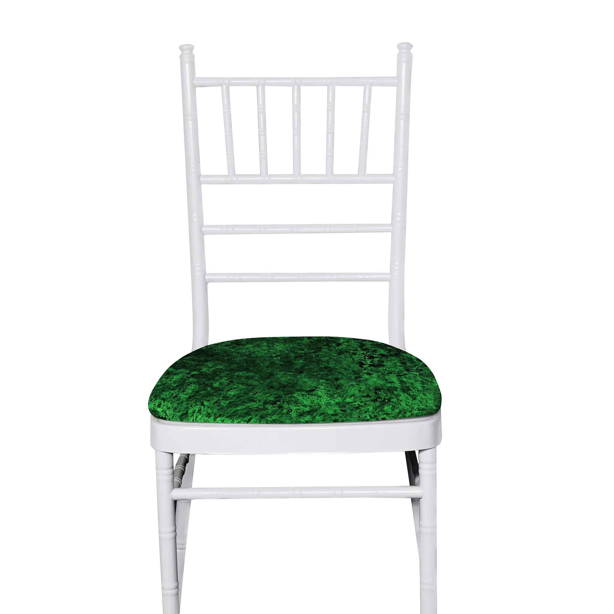5 pcs/pk Velvet Spandex Chiavari Seat Pad Cover - Emerald Green - Image 5