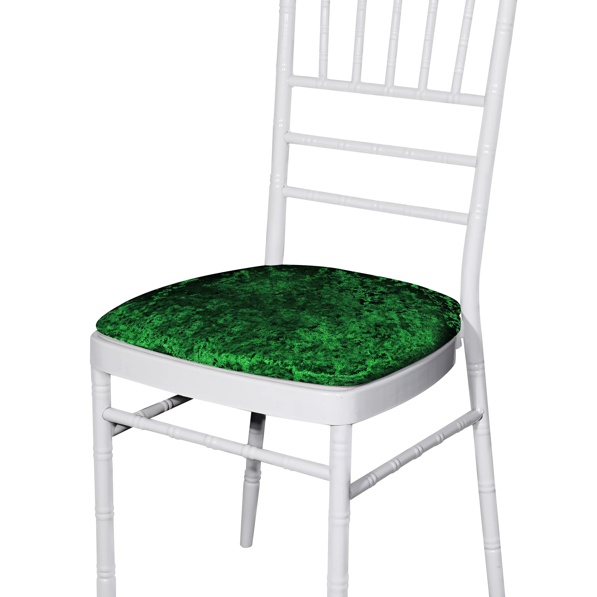 5 pcs/pk Velvet Spandex Chiavari Seat Pad Cover - Emerald Green - Image 8