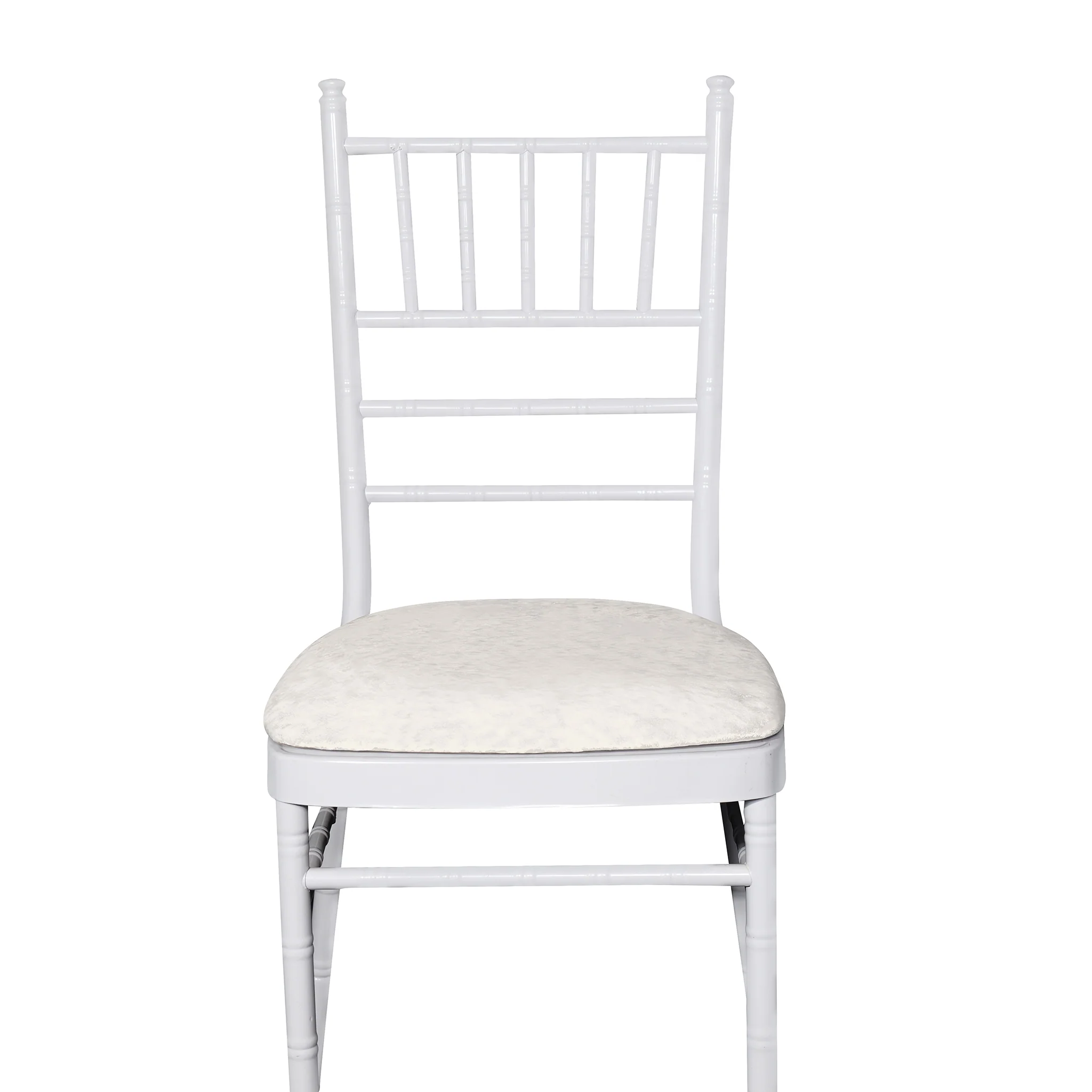 5 pcs/pk Velvet Spandex Chiavari Seat Pad Cover - Ivory - Image 5