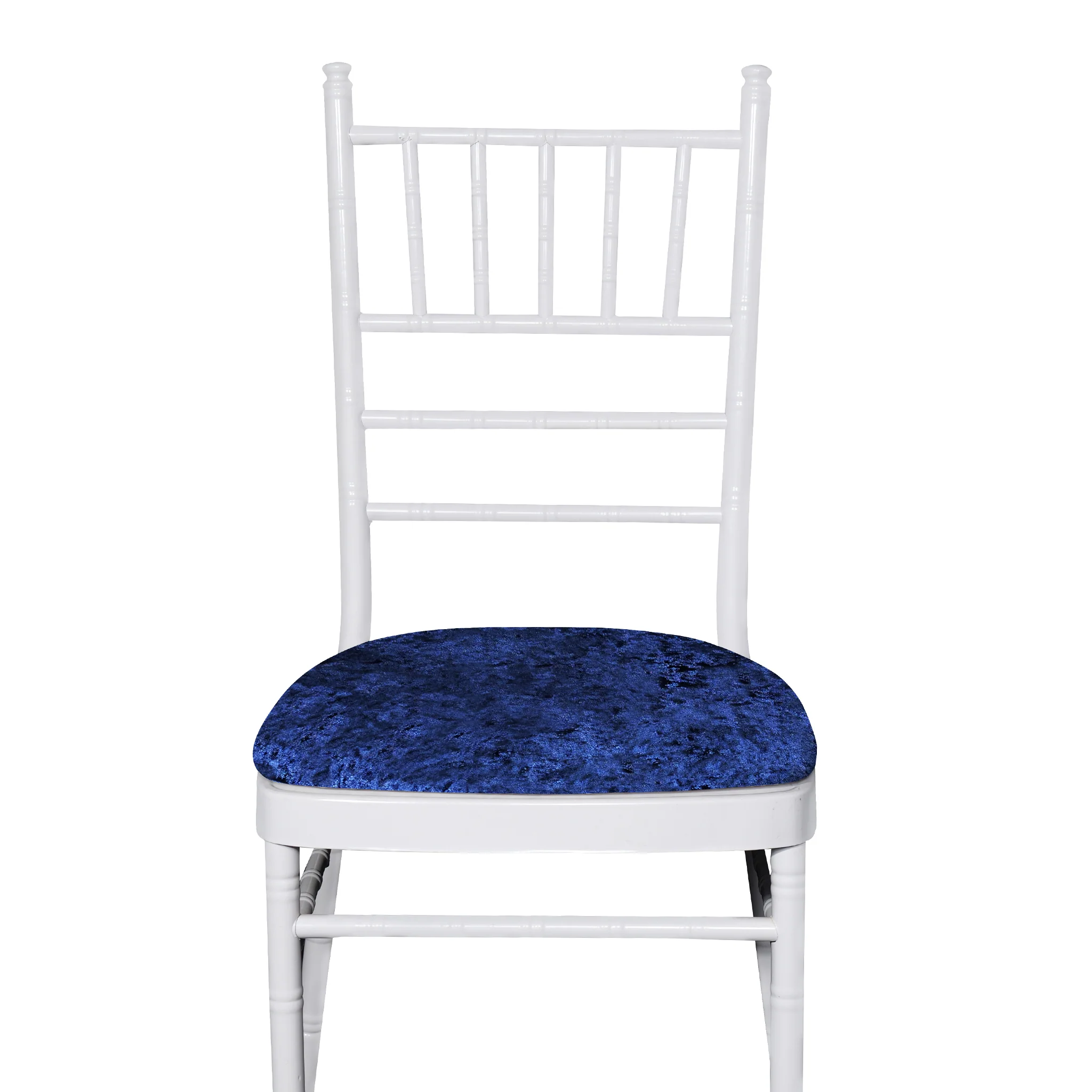 5 pcs/pk Velvet Spandex Chiavari Seat Pad Cover - Navy Blue - Image 5