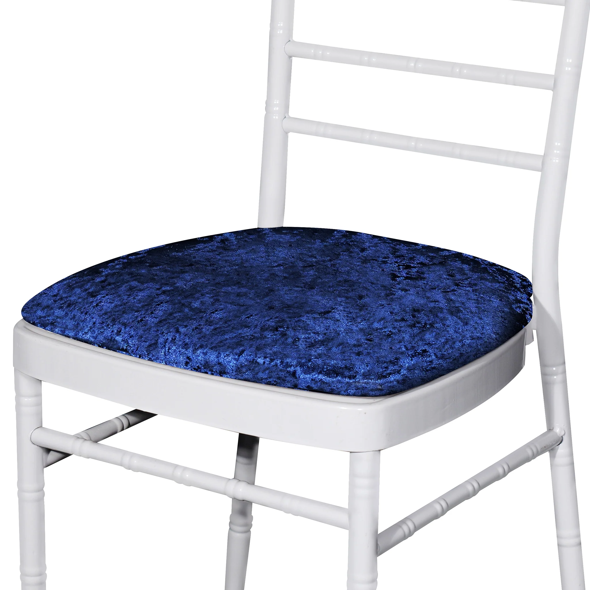 5 pcs/pk Velvet Spandex Chiavari Seat Pad Cover - Navy Blue - Image 6