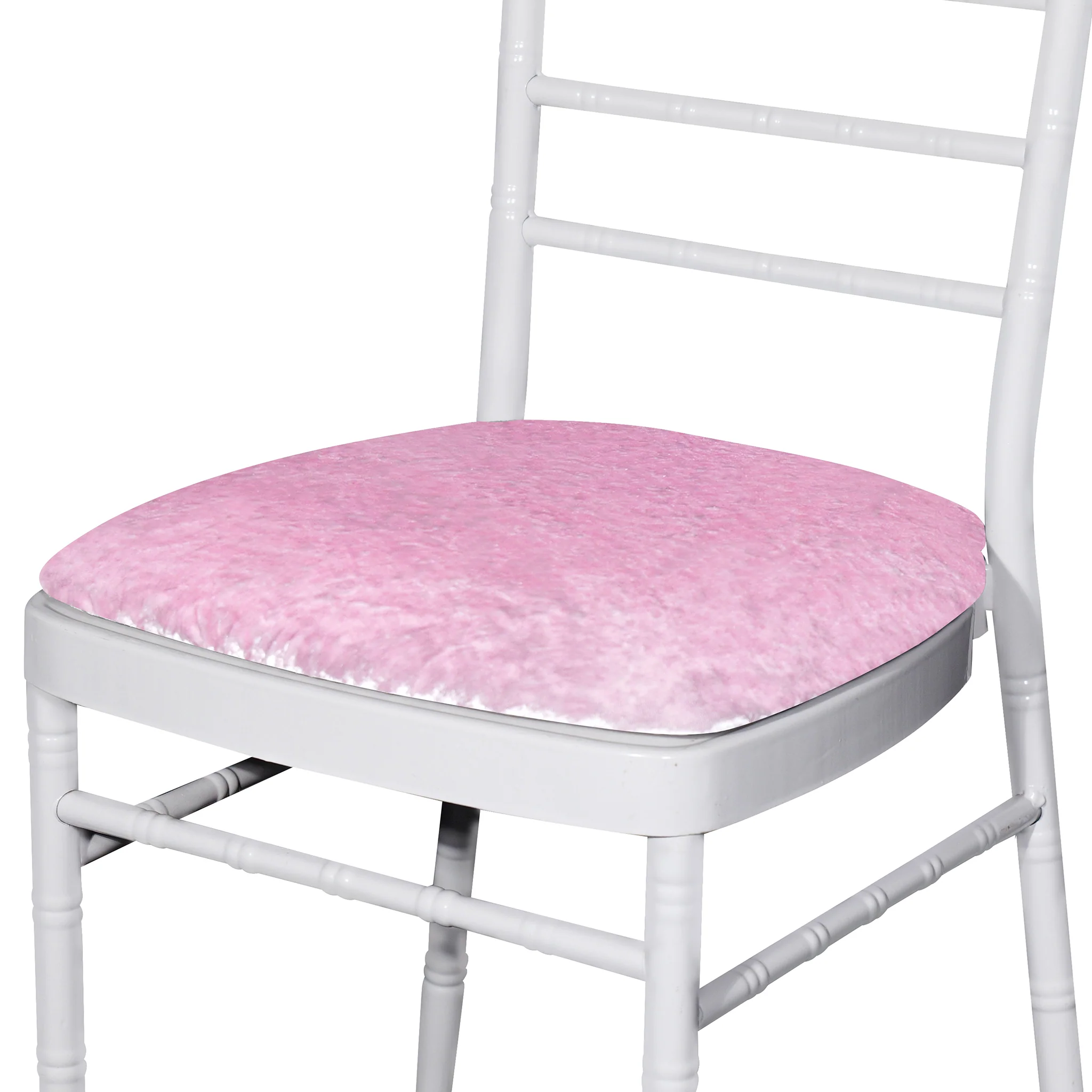 5 pcs/pk Velvet Spandex Chiavari Seat Pad Cover - Pink - Image 5