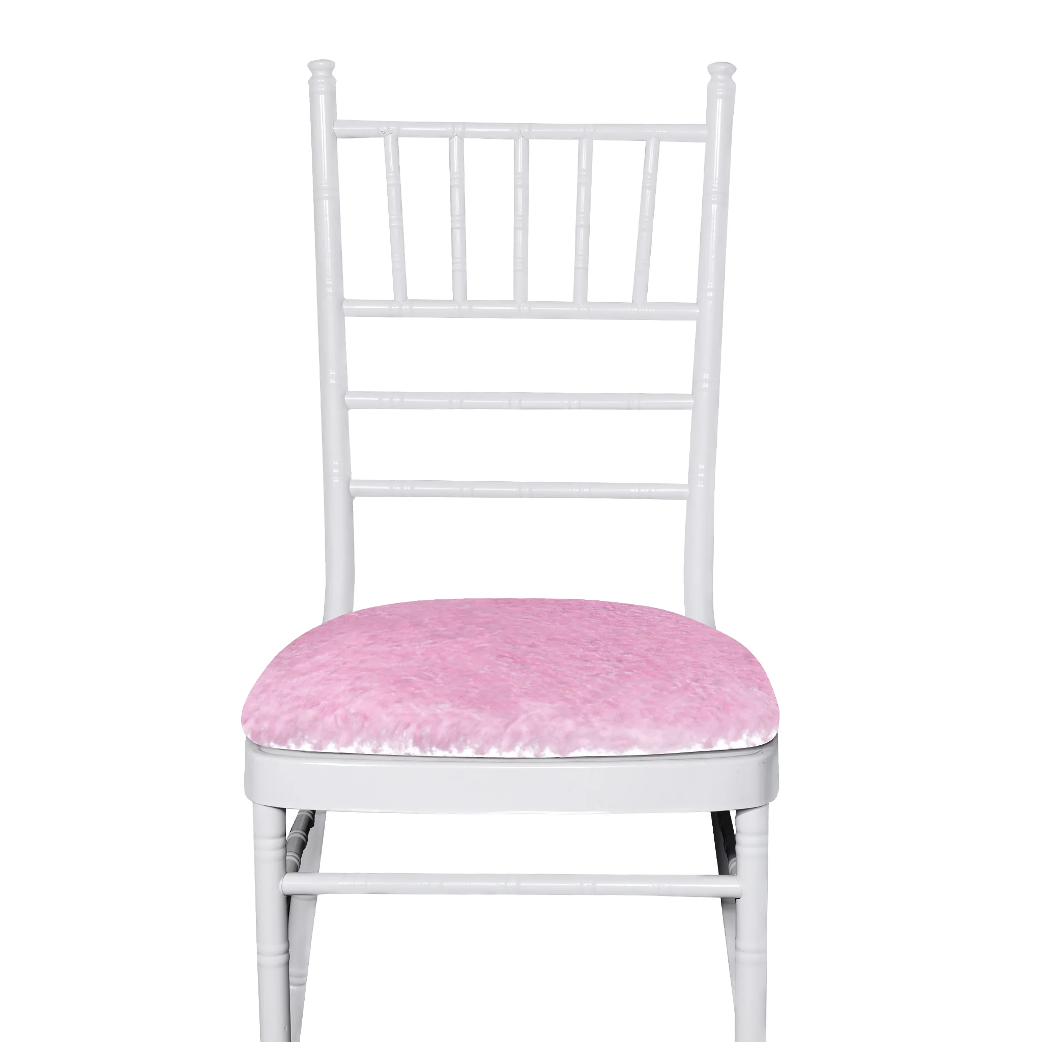 5 pcs/pk Velvet Spandex Chiavari Seat Pad Cover - Pink - Image 6