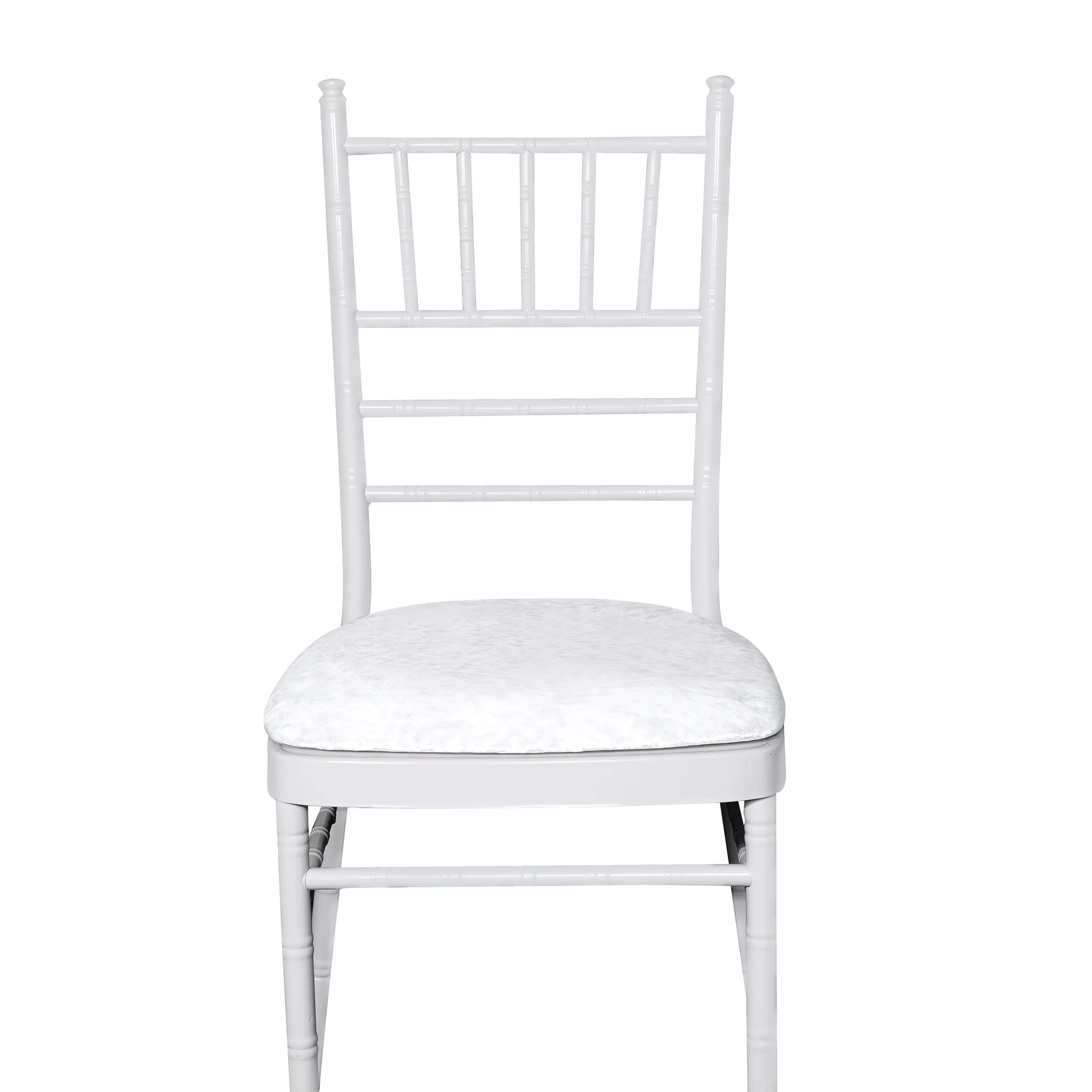 5 pcs/pk Velvet Spandex Chiavari Seat Pad Cover - White - Image 5
