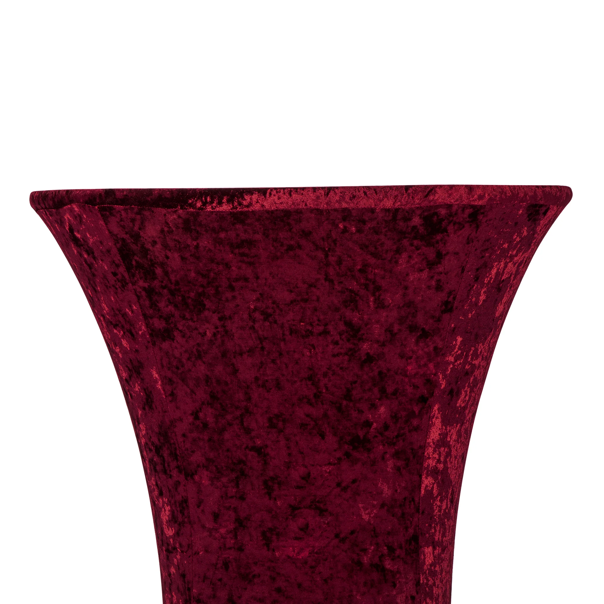 Velvet Spandex Cocktail Table Cover 32" Round - Burgundy - Image 4