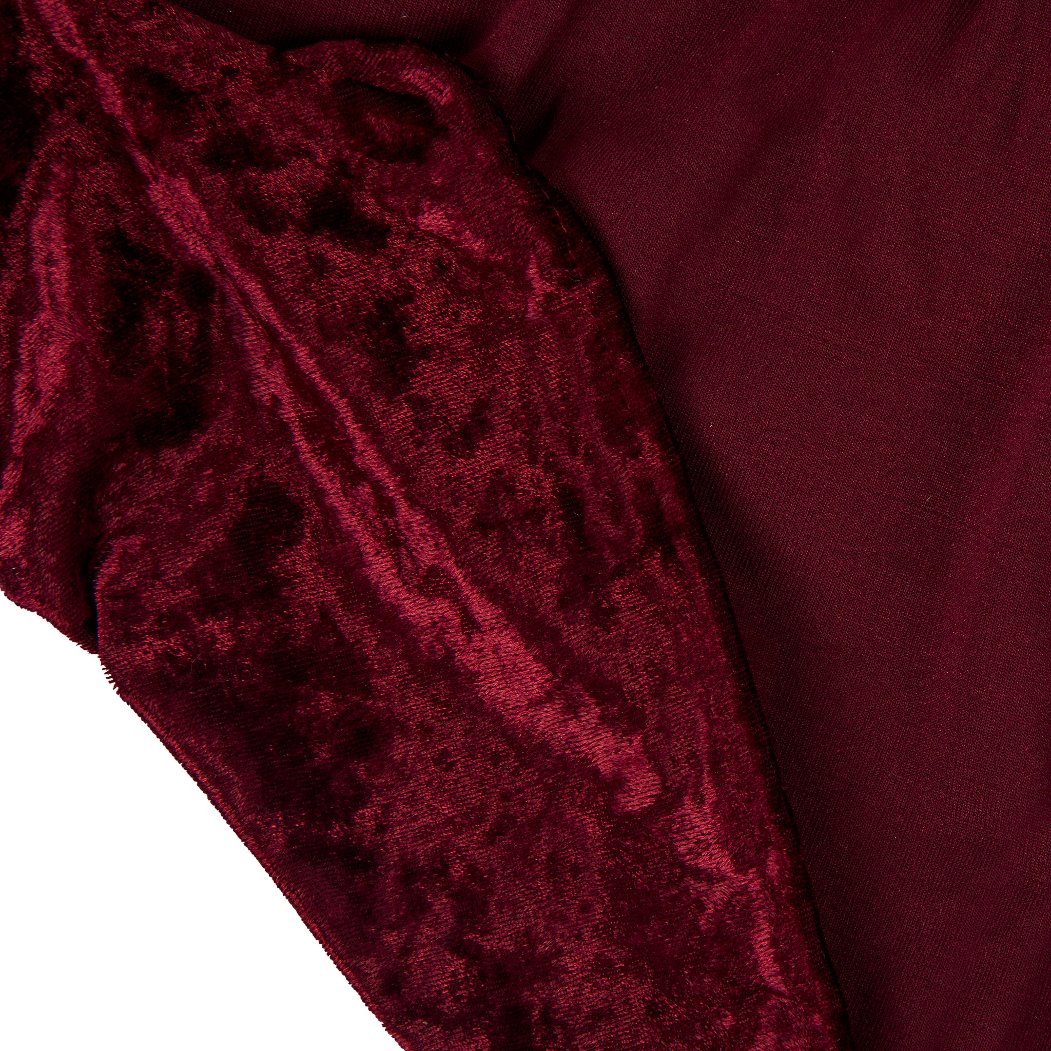 Velvet Spandex Cocktail Table Cover 32" Round - Burgundy - Image 5