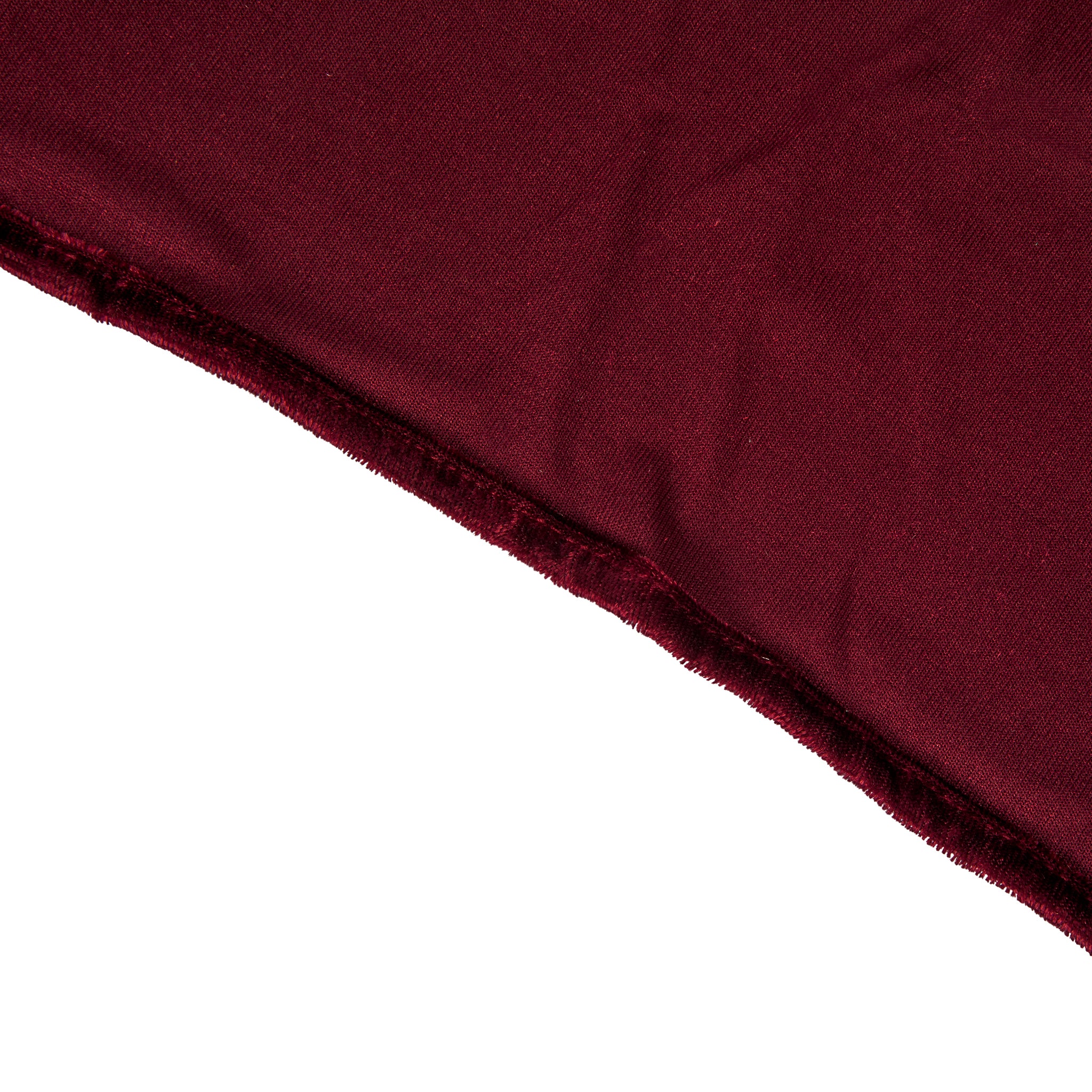 Velvet Spandex Cocktail Table Cover 32" Round - Burgundy - Image 6