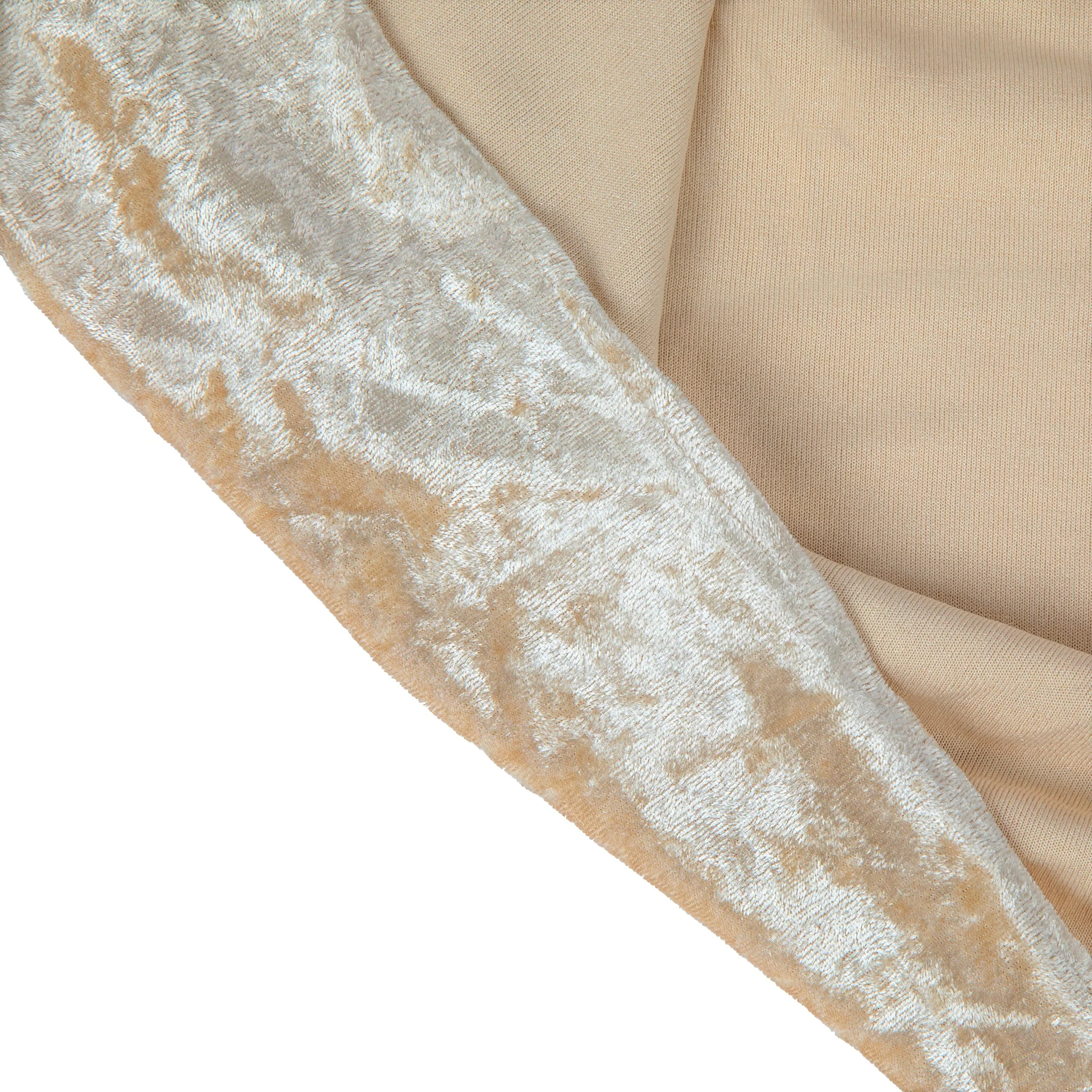 Velvet Spandex Cocktail Table Cover 32" Round - Champagne - Image 6