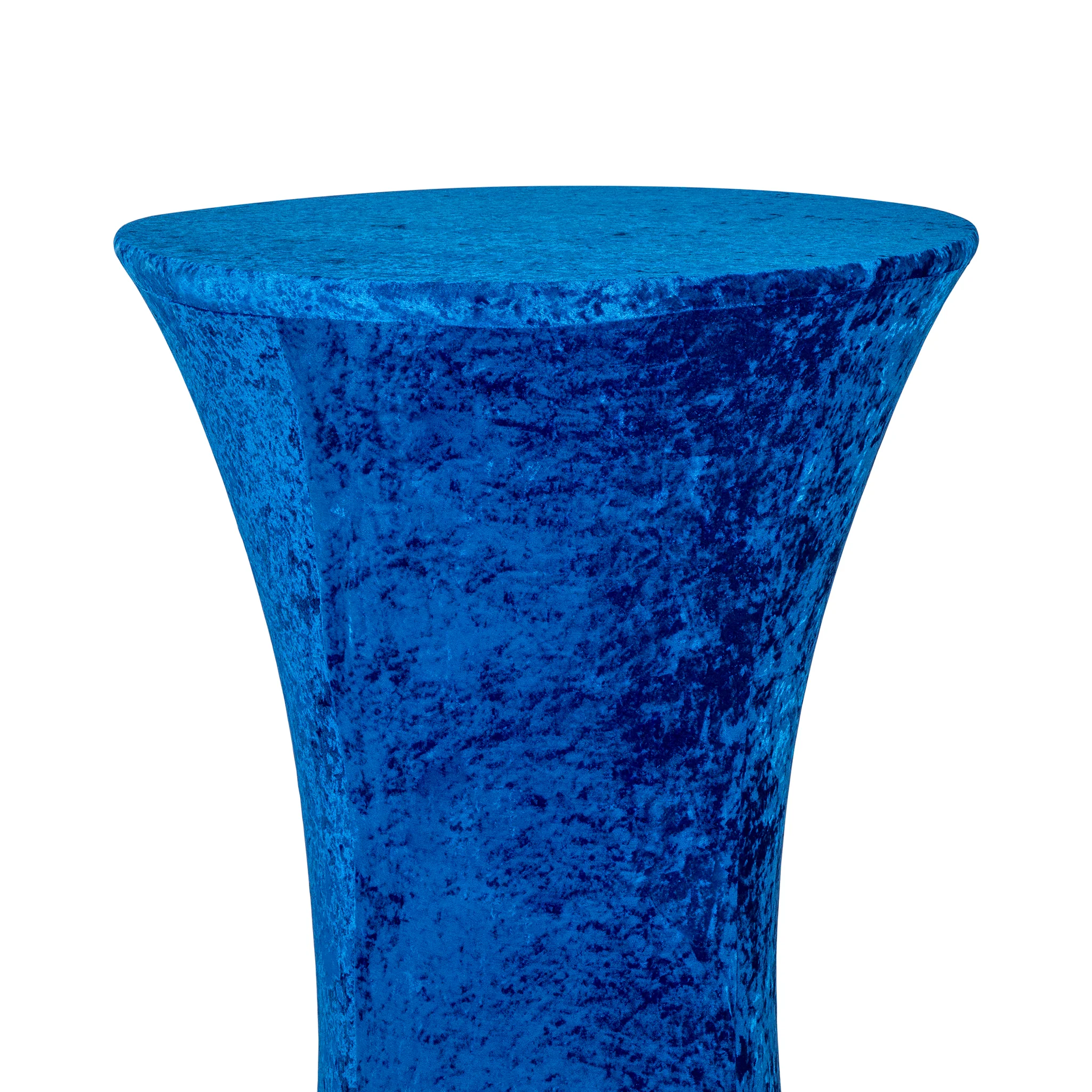 Velvet Spandex Cocktail Table Cover 32" Round - Royal Blue - Image 5